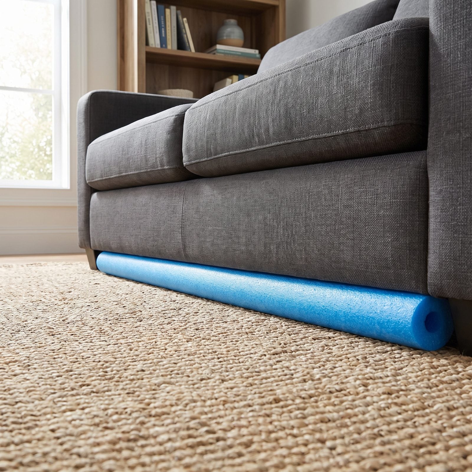 Slide a Pool Noodle Under the Sofa to Block Lost Toys