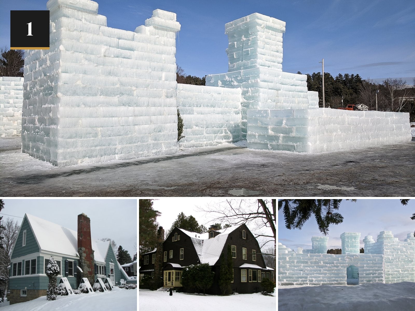 Saranac Lake, New York in the snow