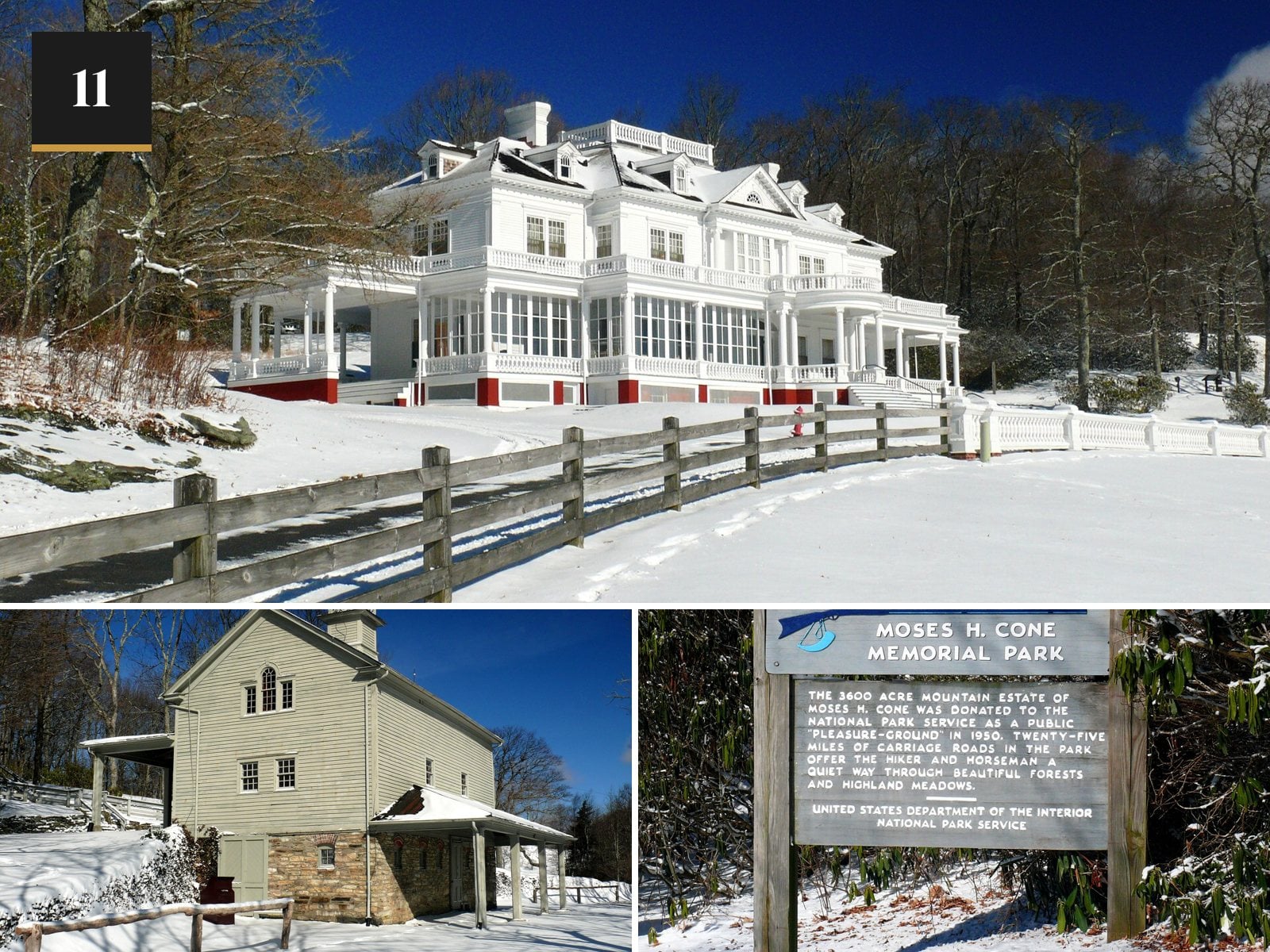 Blowing Rock, North Carolina in the snow