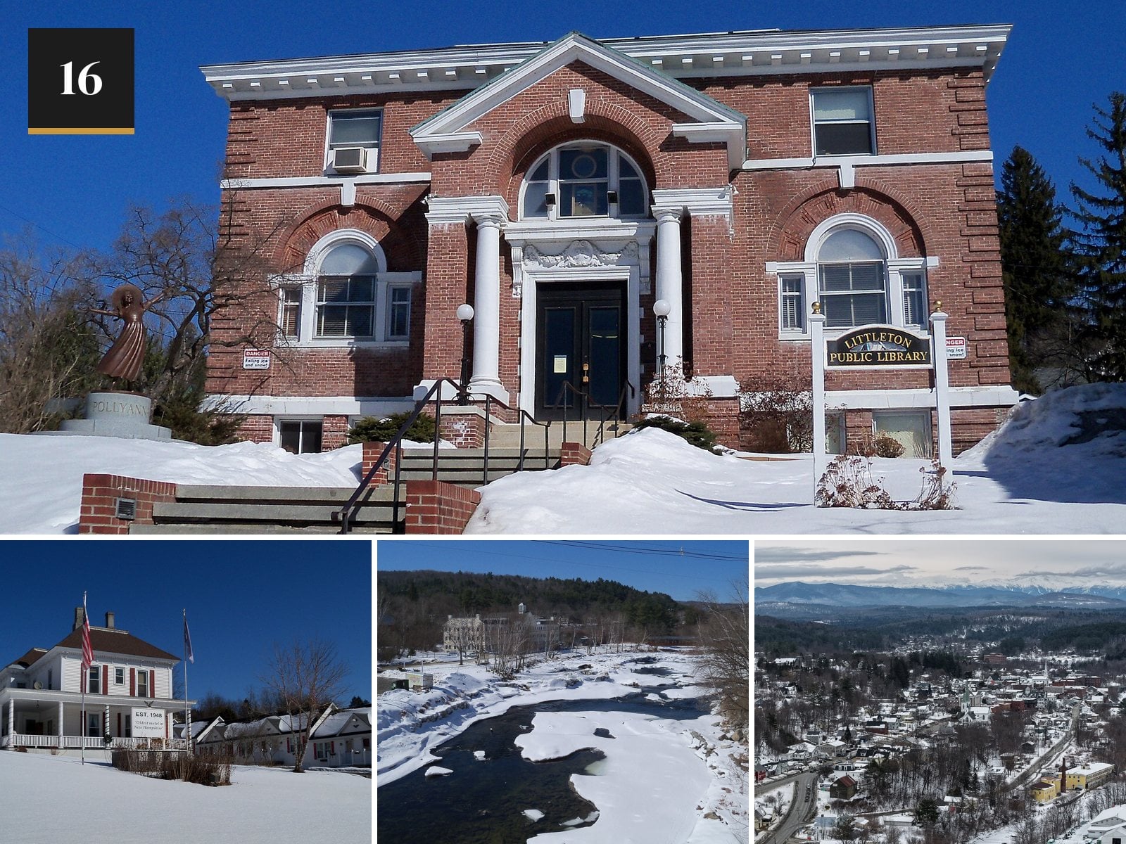 Littleton, New Hampshire in the snow