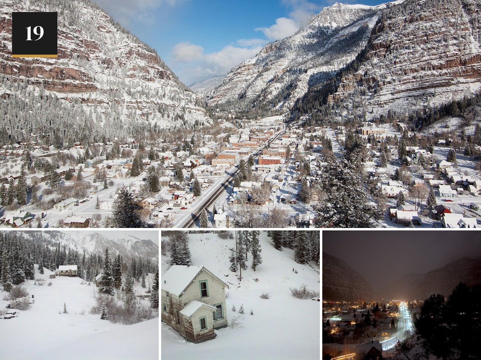 Ouray, Colorado in the snow