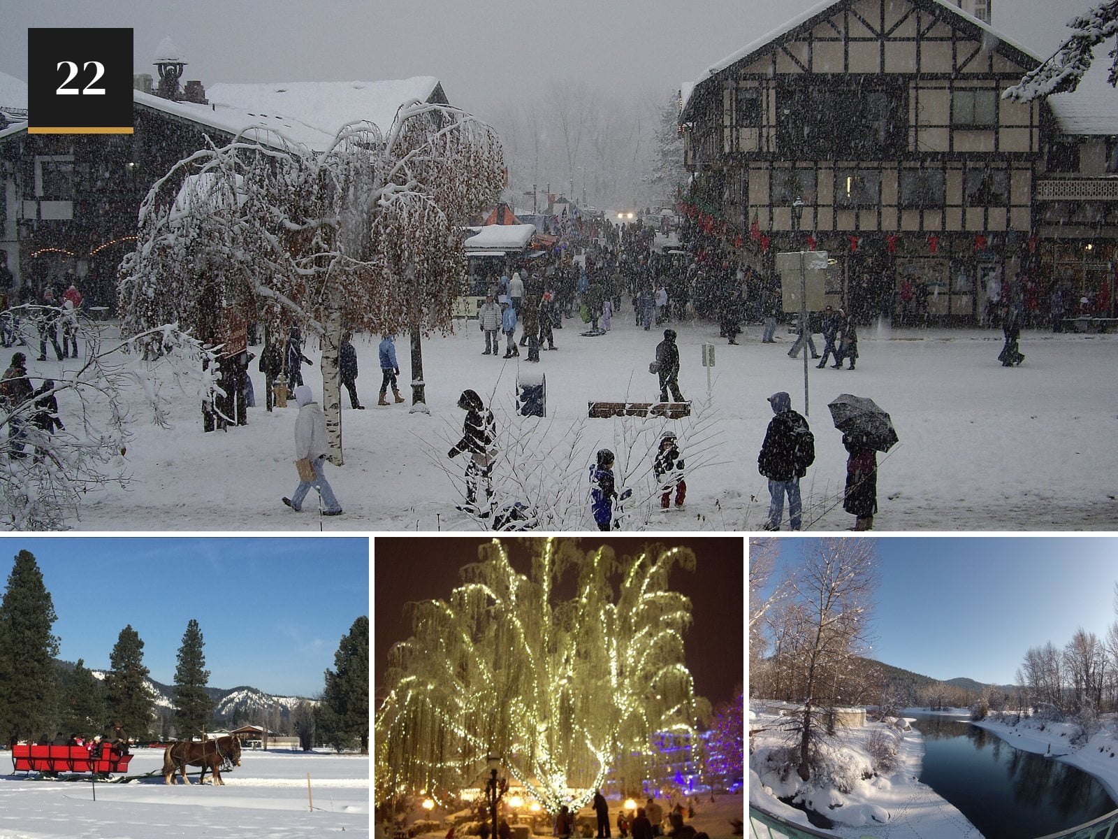 Leavenworth, Washington in the snow