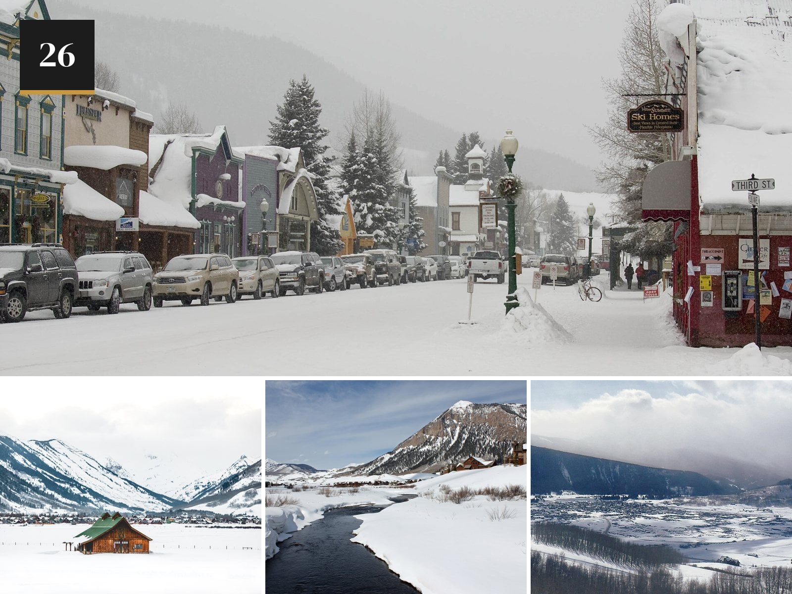 Crested Butte, Colorado in the snow