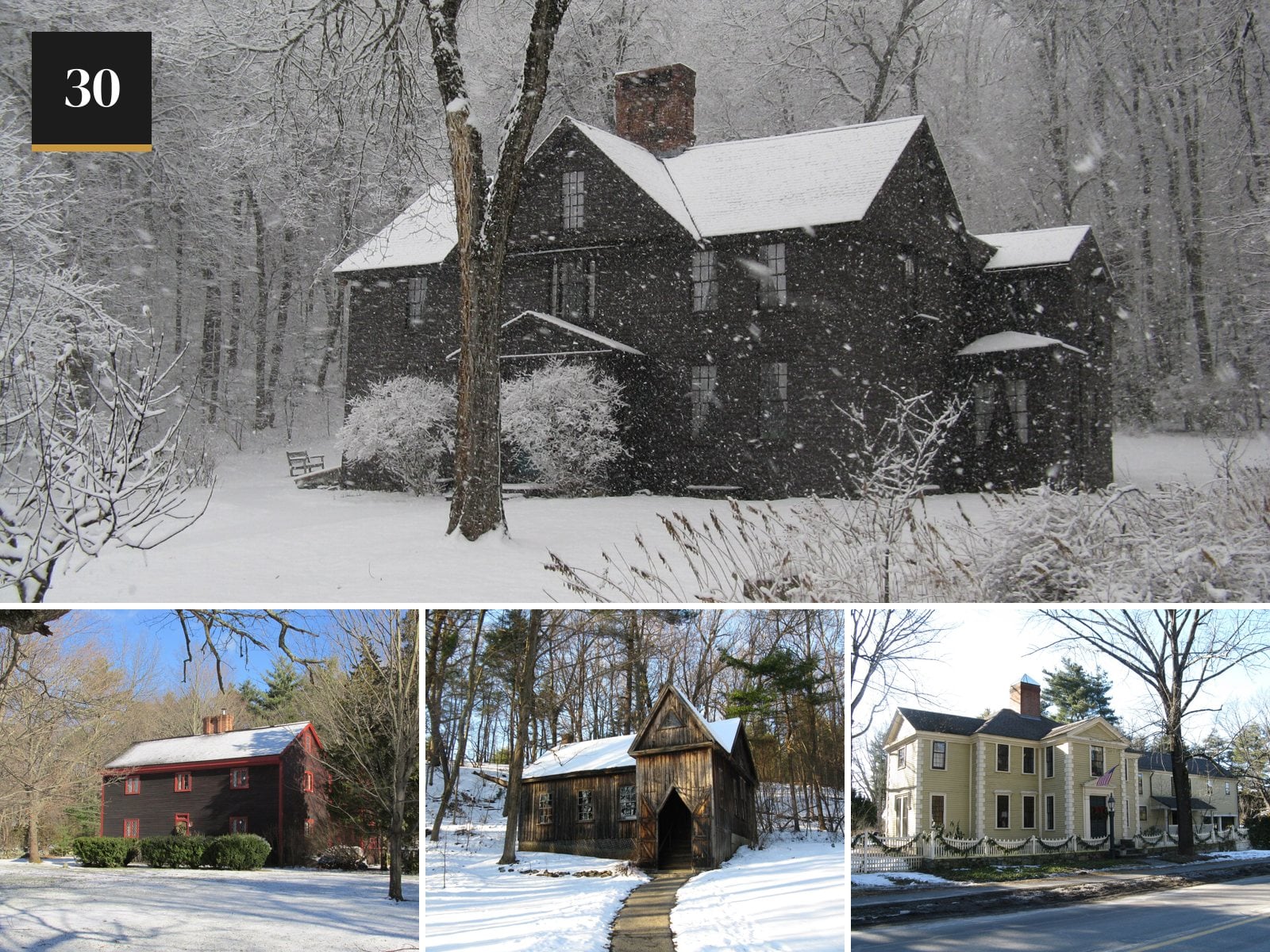 Concord, Massachusetts in the snow