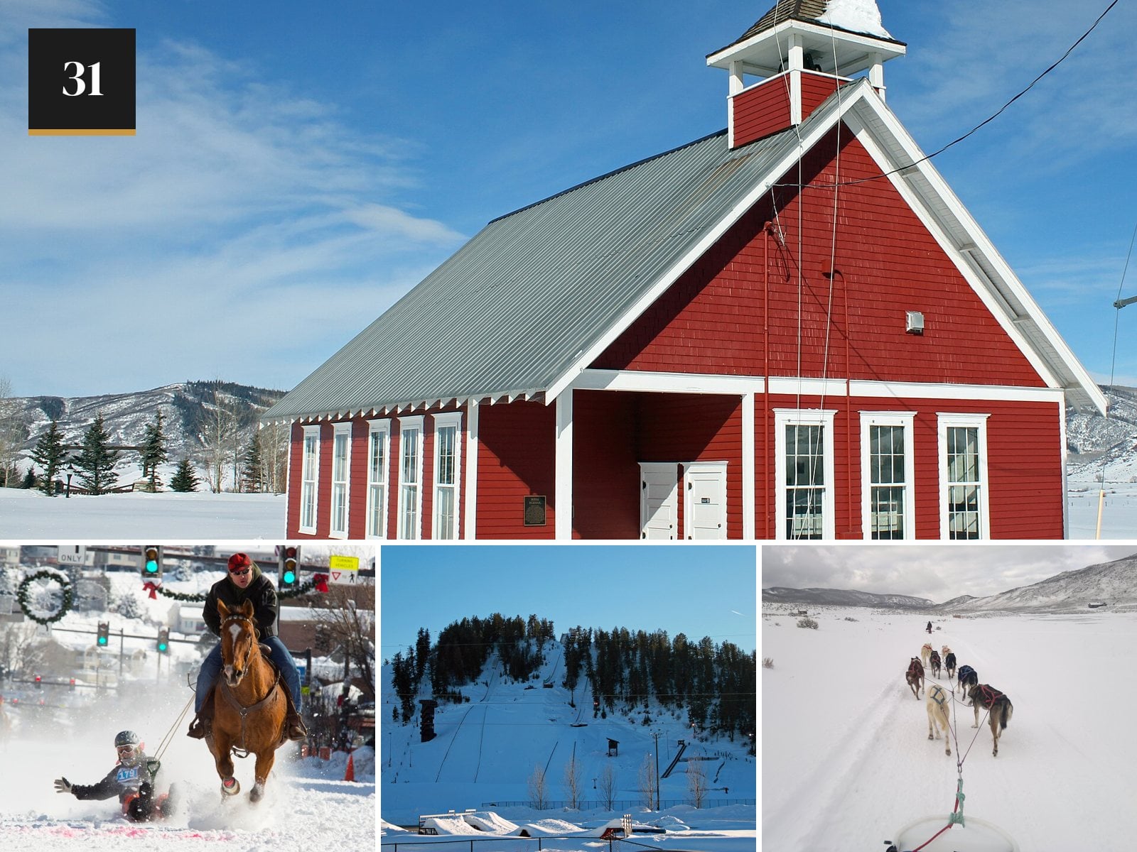 Steamboat Springs, Colorado in the snow