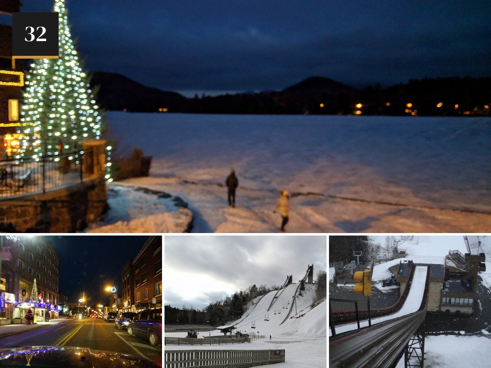 Lake Placid, New York in the snow