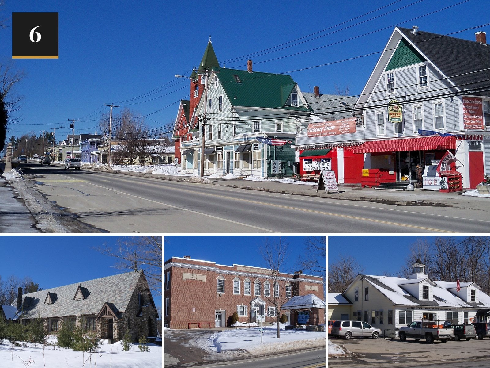 Bethlehem, New Hampshire in the snow