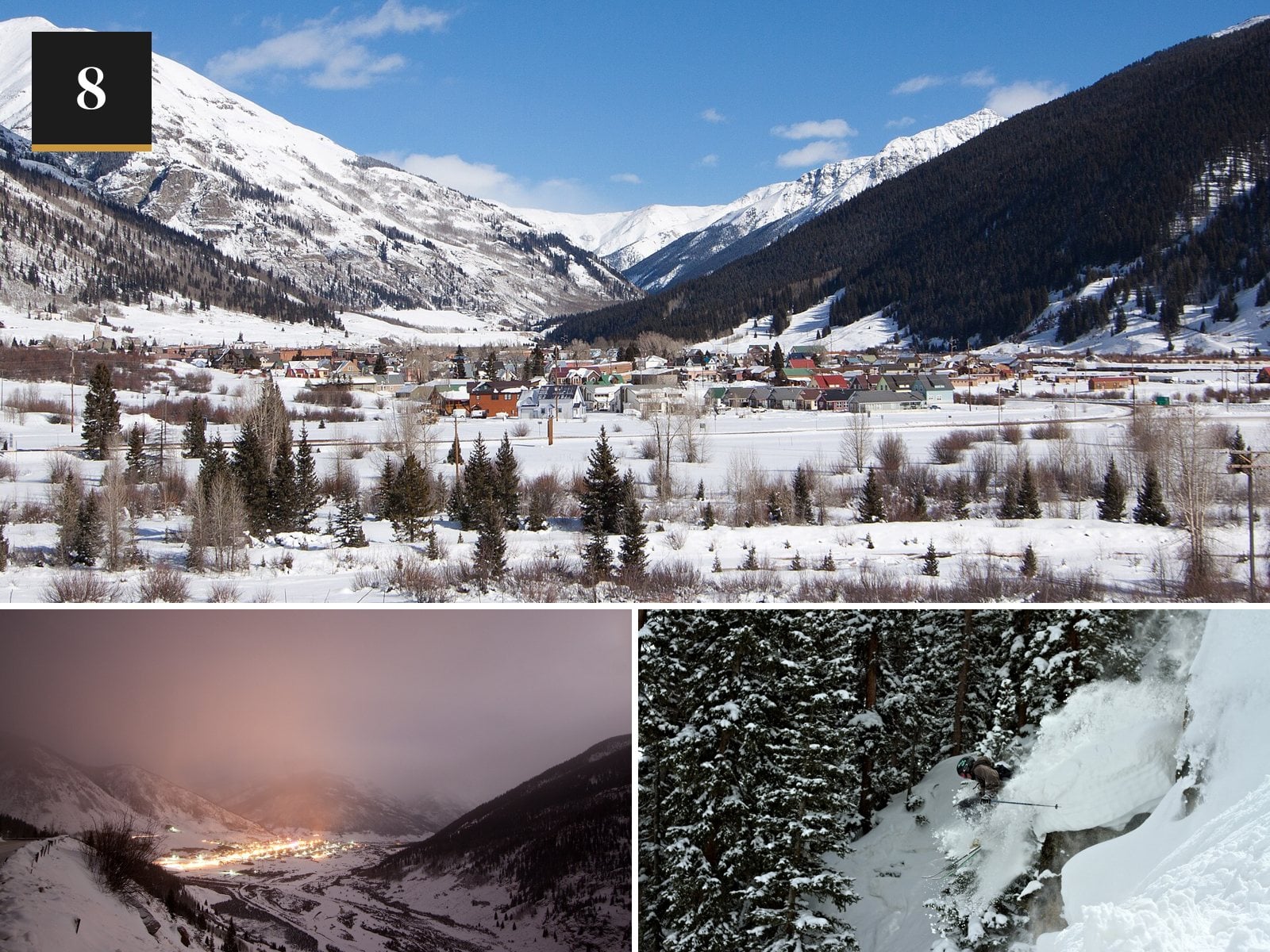 Silverton, Colorado in the snow