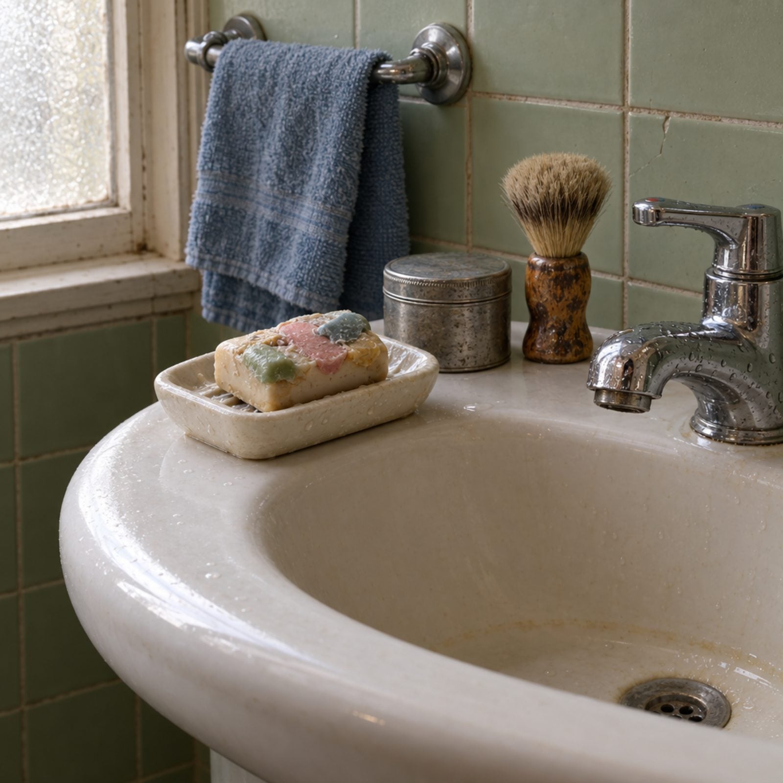 The Soap Slivers Pressed Into a New Bar Until They Vanished