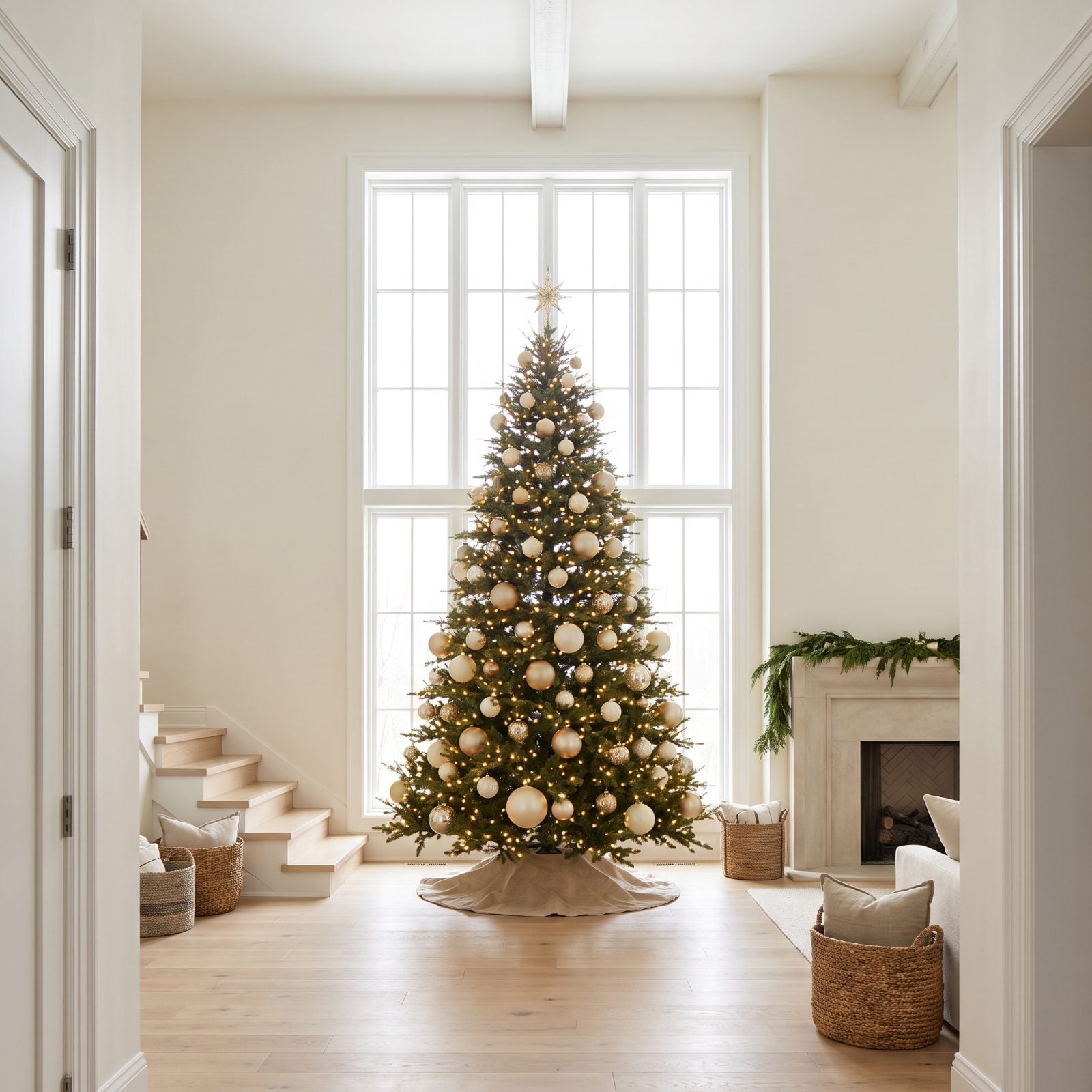 The Soaring Fir Built for a Double-Height Great Room