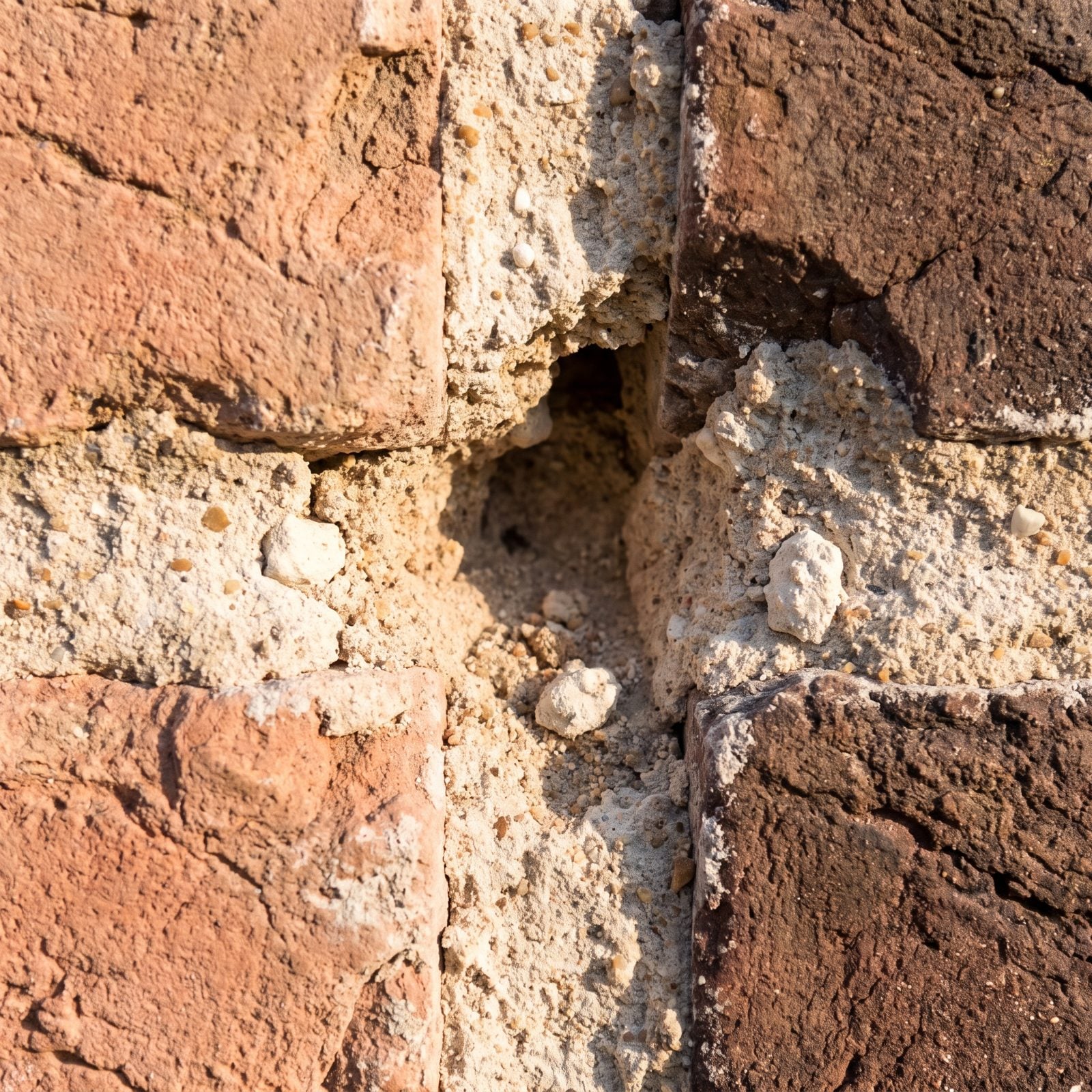 Soft Lime Mortar Between the Bricks