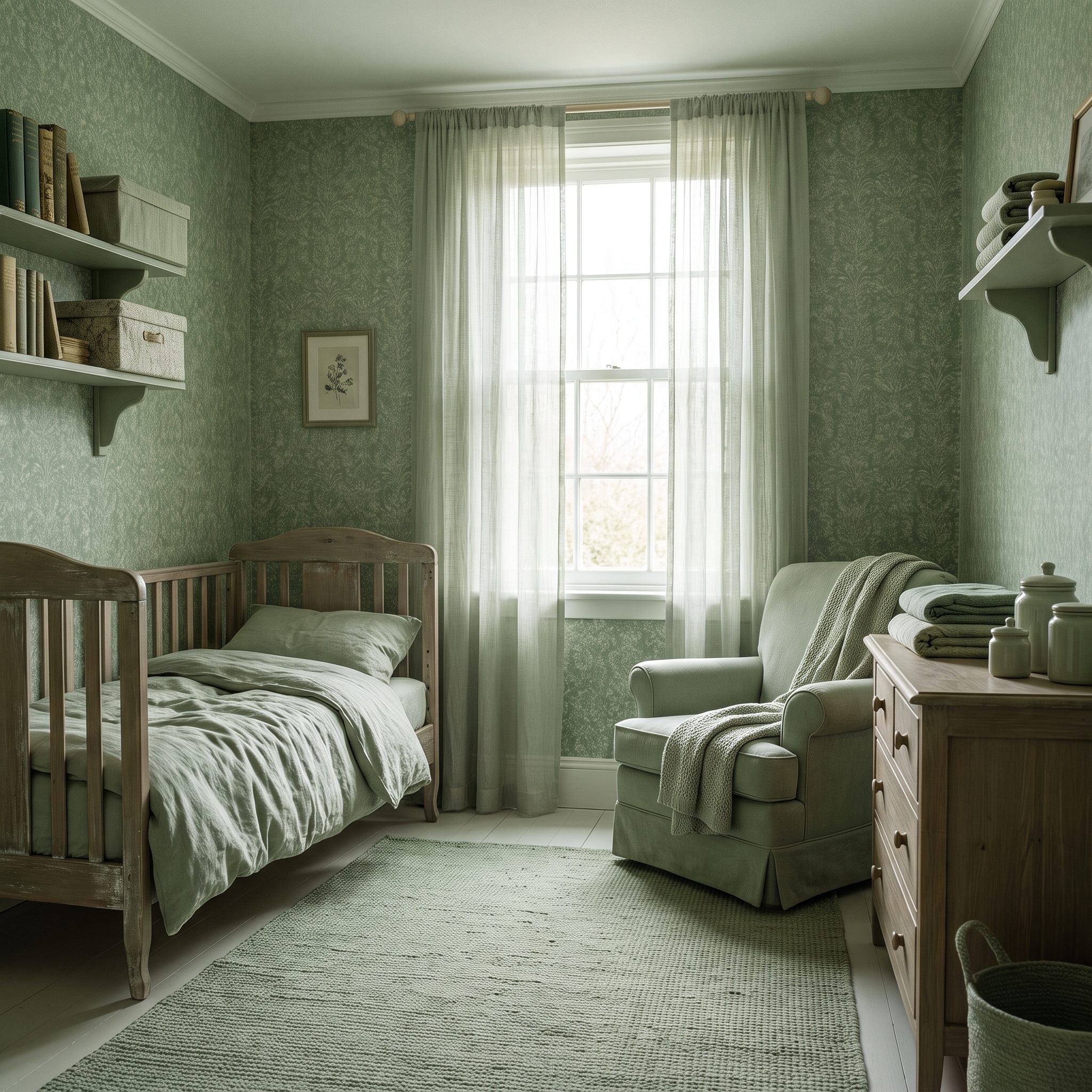 Soft Sage Nursery, Gentle Color Wraps the Room Without Demanding Attention