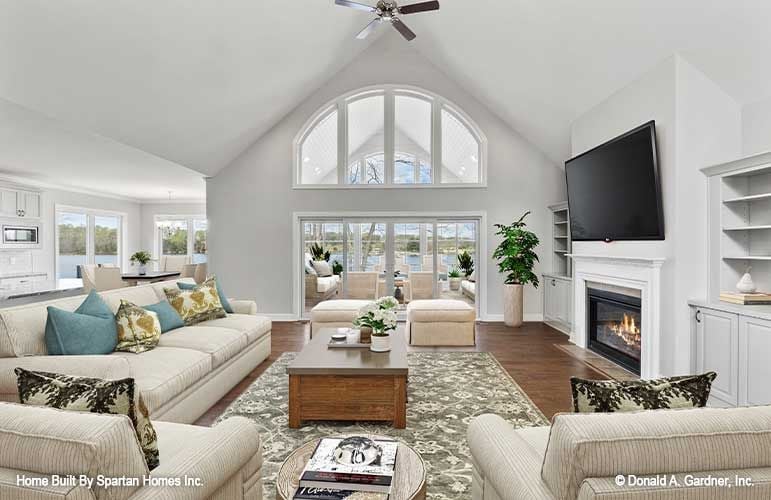 Vaulted Ceilings and a Fireplace That Earns Its Keep in the Main Living Space