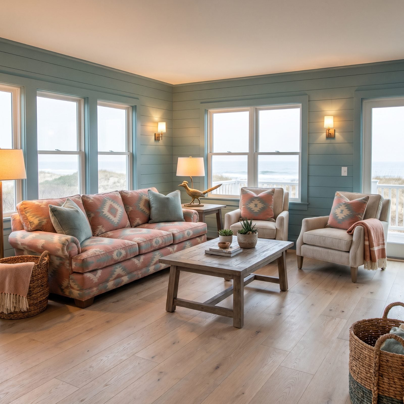 Southwestern Pastels in a Room That Wants to Be Coastal Now