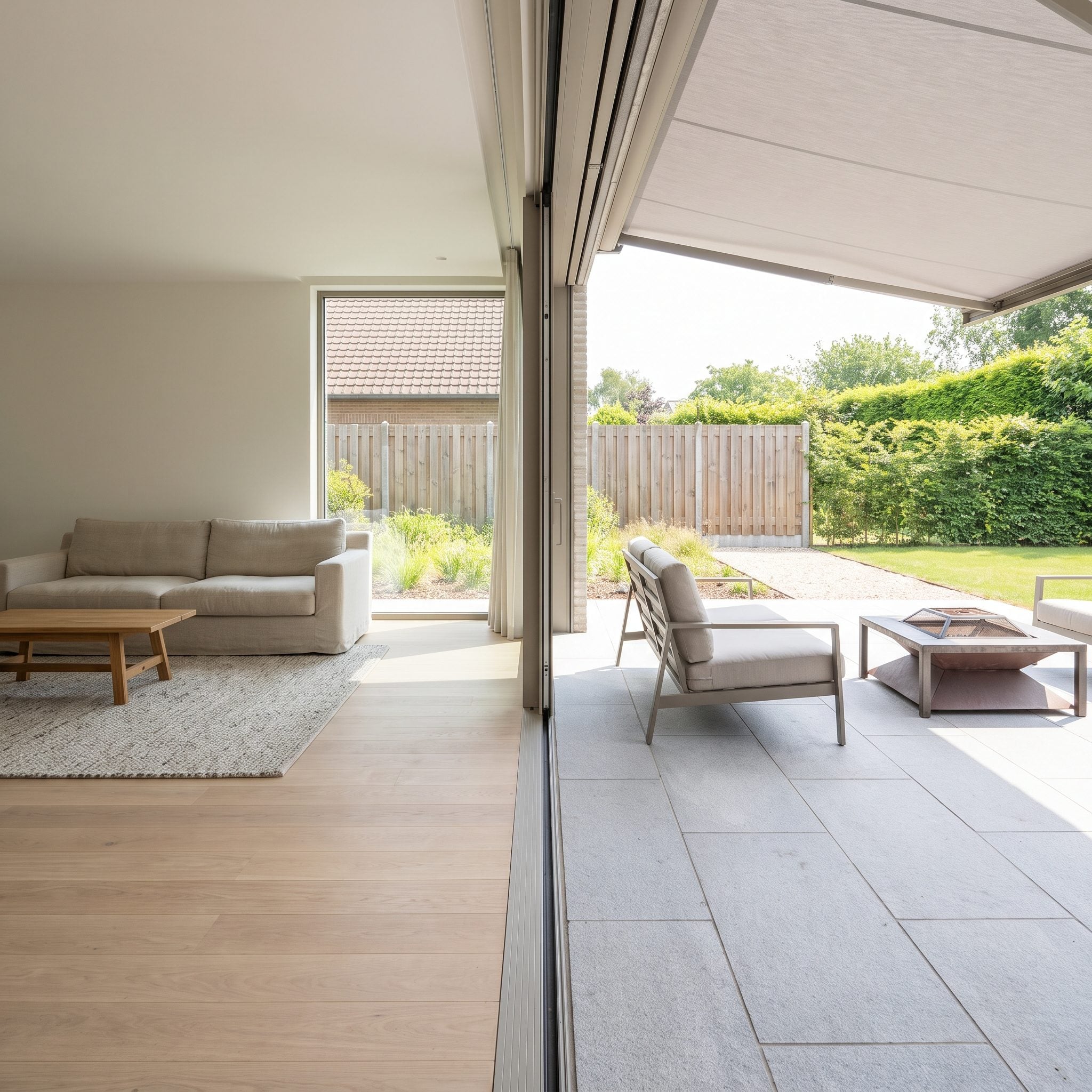 The Split Backyard With a Level Connection to the House