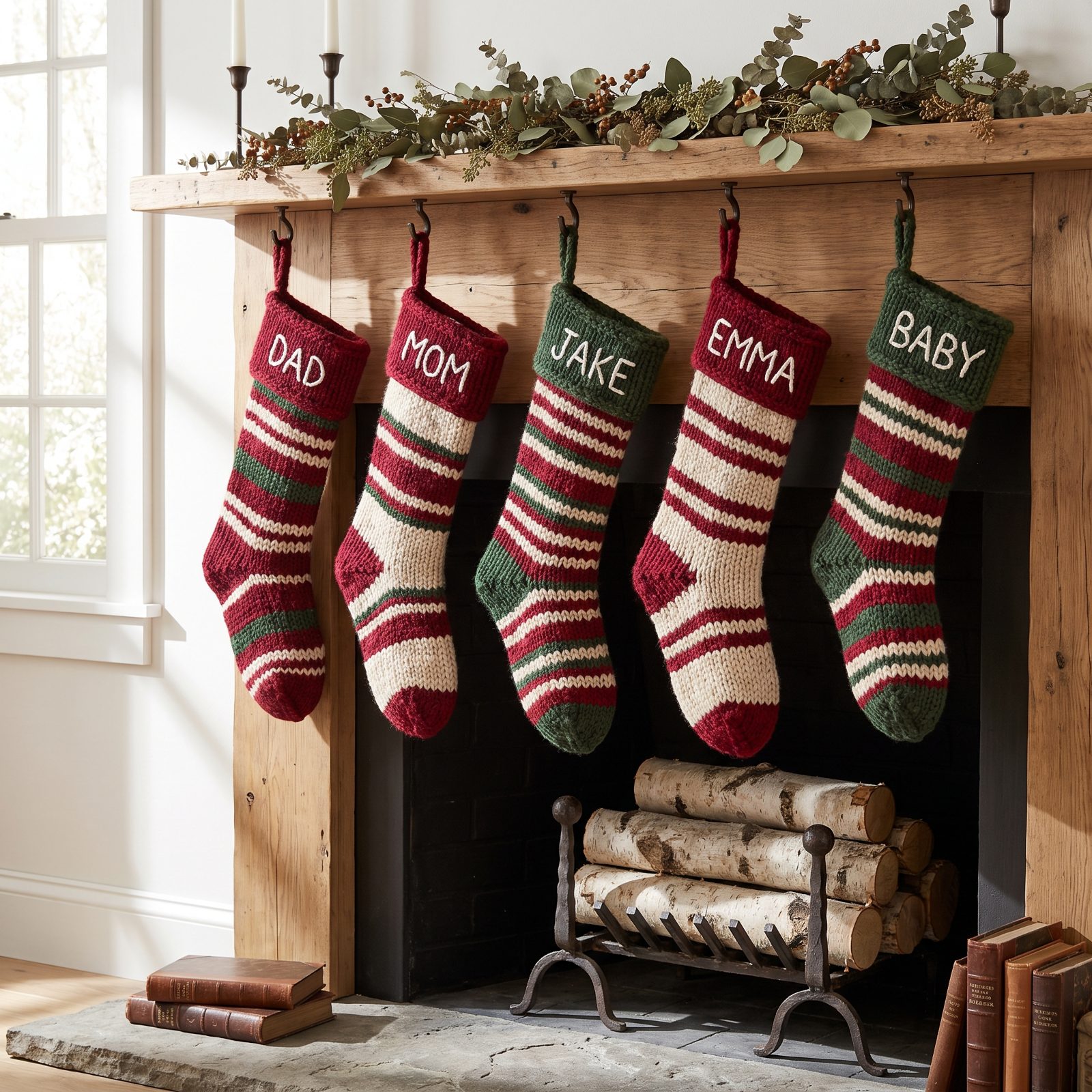 Stockings Grandma Knitted With Everyone's Name