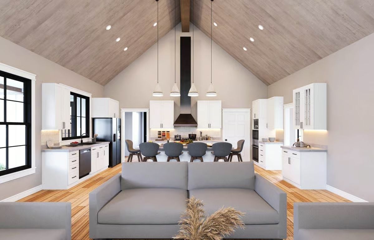 Vaulted Ceiling, Range Hood Drama, and a Kitchen Built to Feed a Crowd