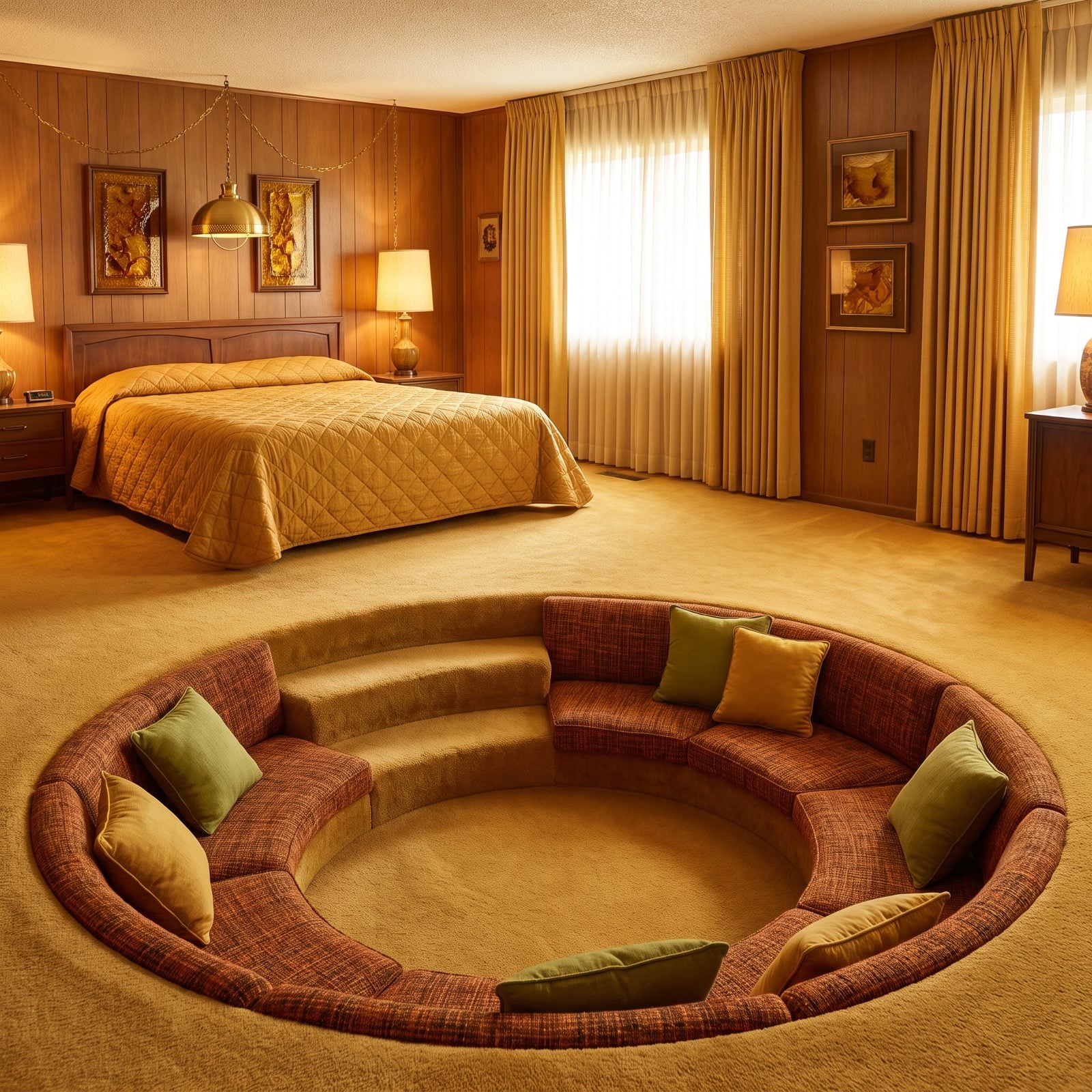 The Sunken Conversation Pit, Right There in the Bedroom