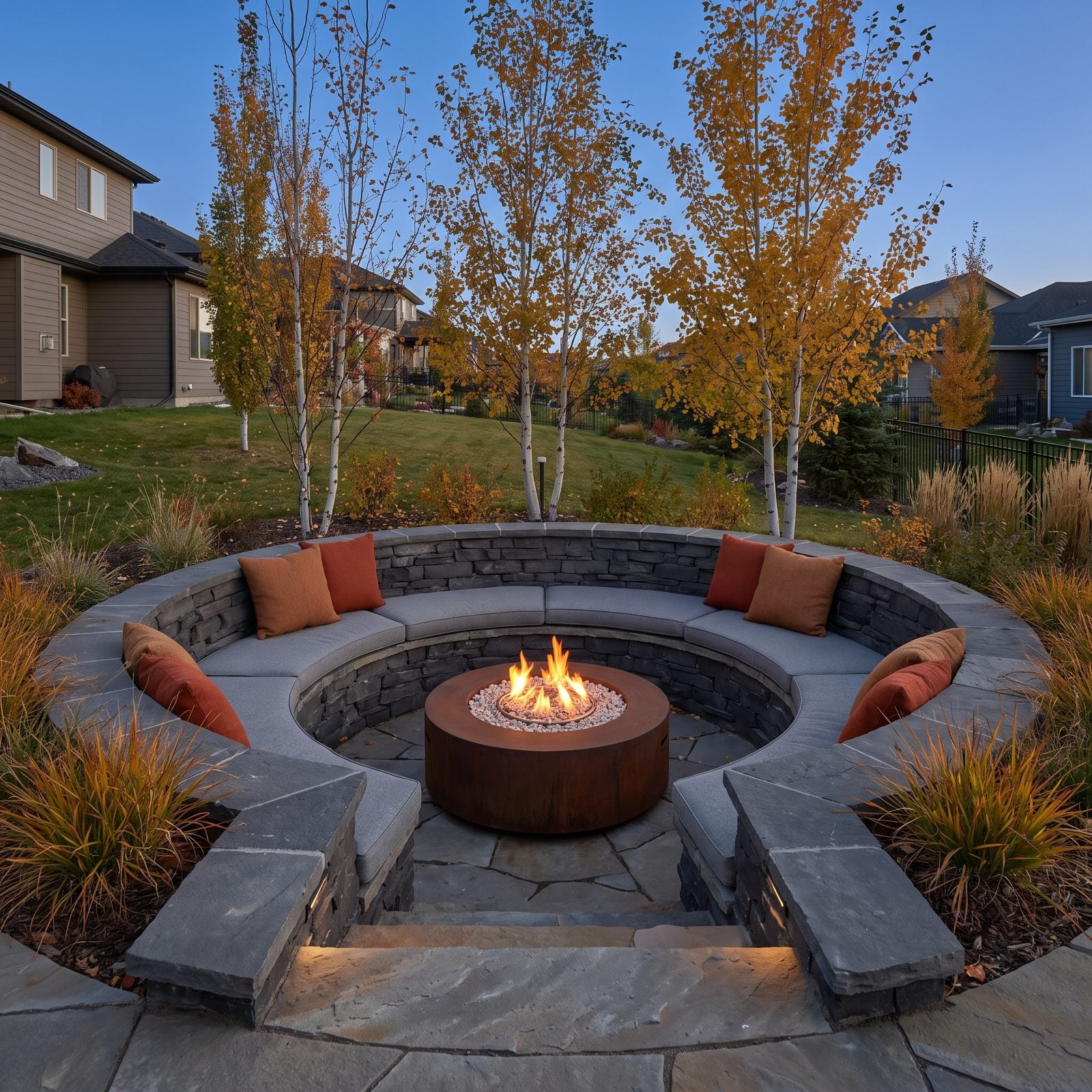Sunken Fire-Pit Lounge