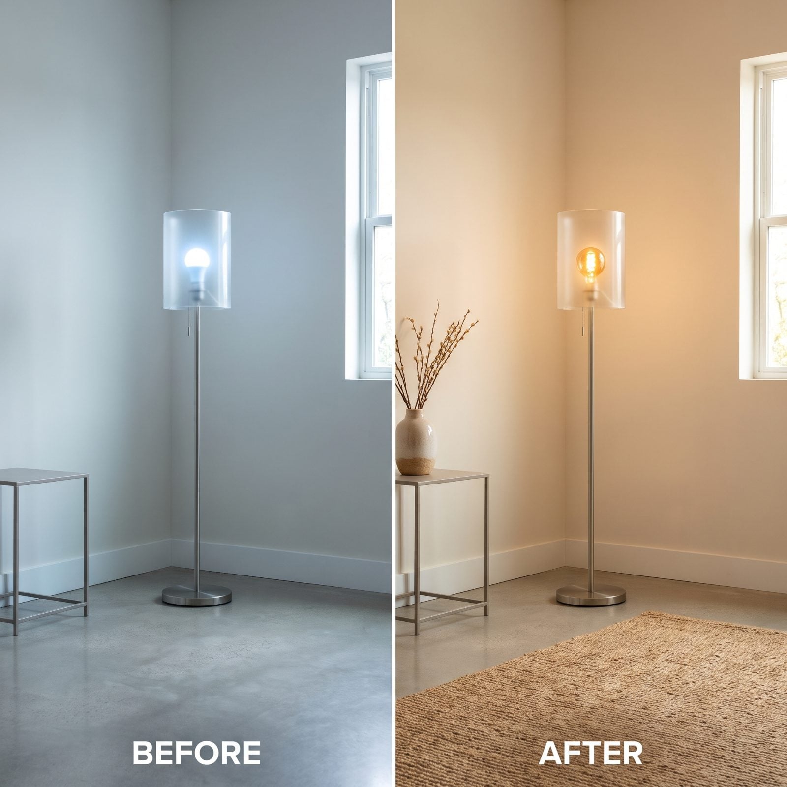 Swap Bright White Bulbs for Warm-Toned Ones