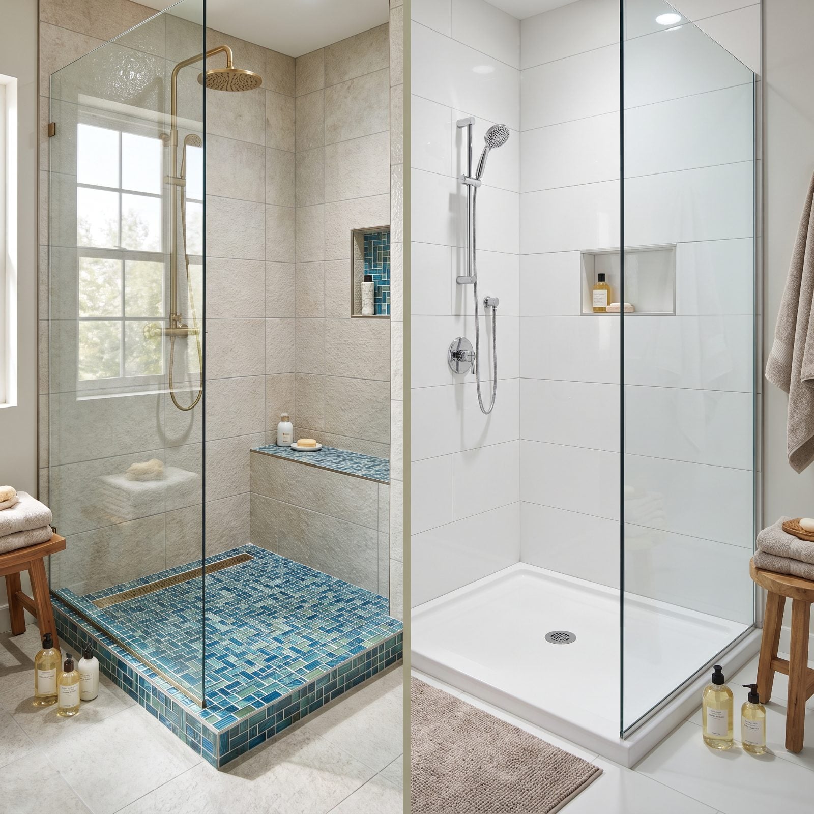 Swap the Custom Tile Shower Pan for a Prefab Base With Tile Walls