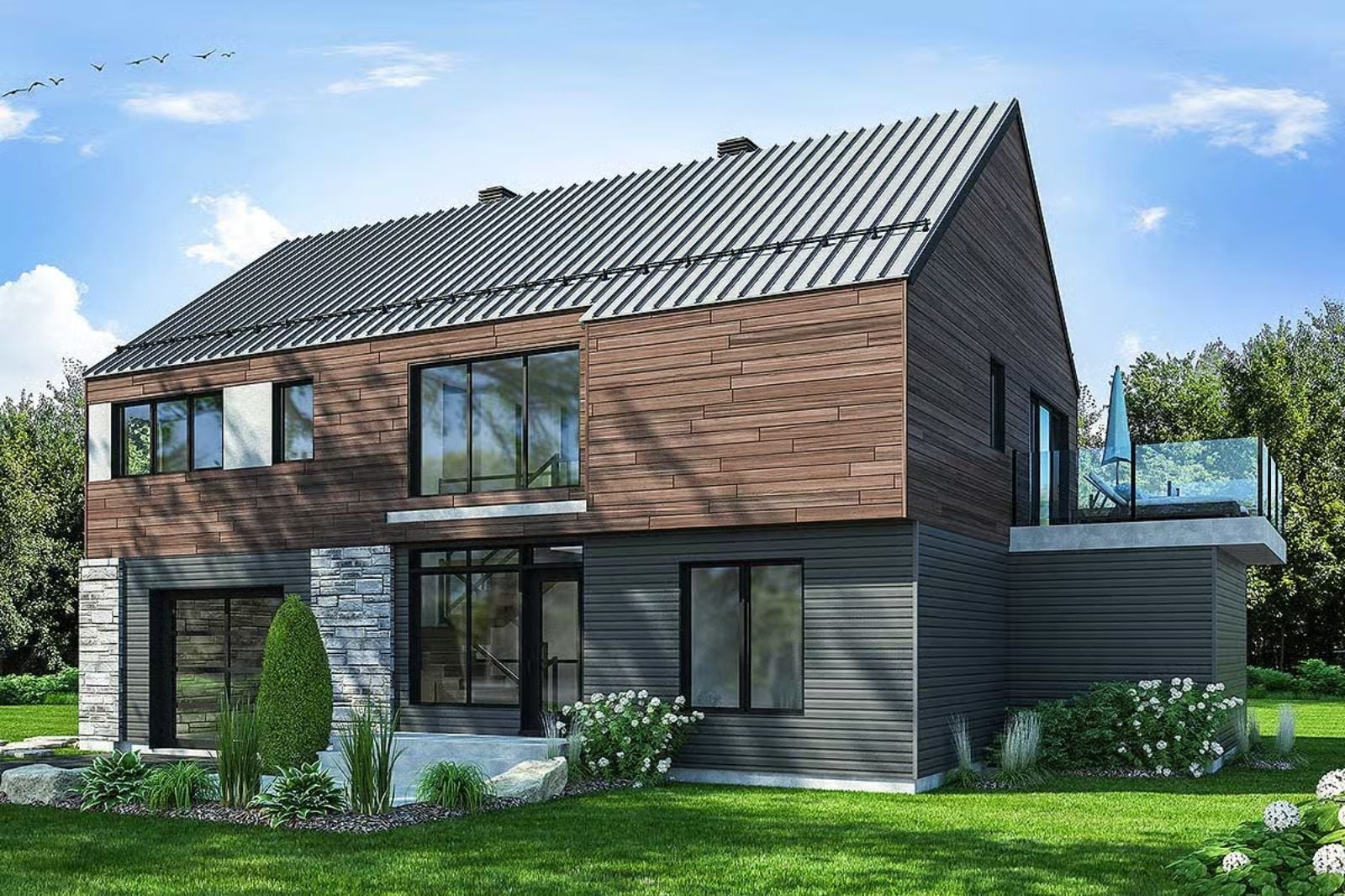 The Bergen 3-Bedroom Modern Barndominium House Plan with Reverse Floor Plan (2,006 Sq. Ft. Floor Plan)