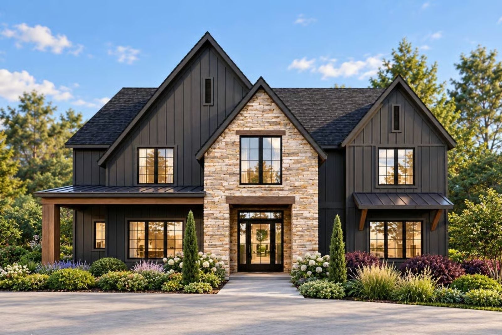The Carrington 5-Bedroom Modern Farmhouse with 4-Car Garage Designed for Self-Made Homeowners Finally Building What They Always Wanted (Floor Plan)