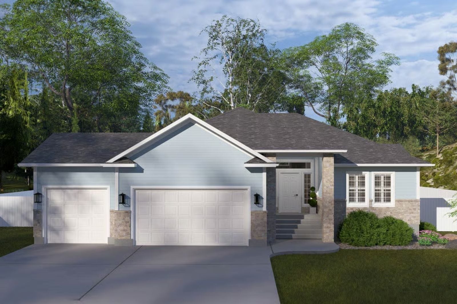 The Corbett 6-Bedroom Country Craftsman with Finished Basement Designed for Families with Teenagers Who Need Their Own Wing (Floor Plan)