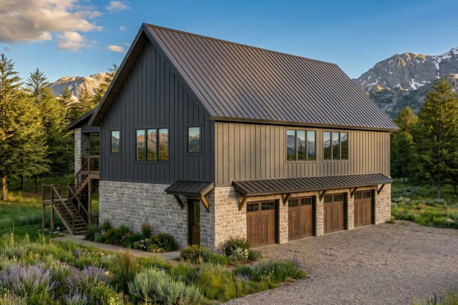 The Fletcher 3-Bedroom Modern Barndominium with 4-Car Garage Designed for Couples Who Married Their Best Friend and Their Best Friend's Hobbies (Floor Plan)