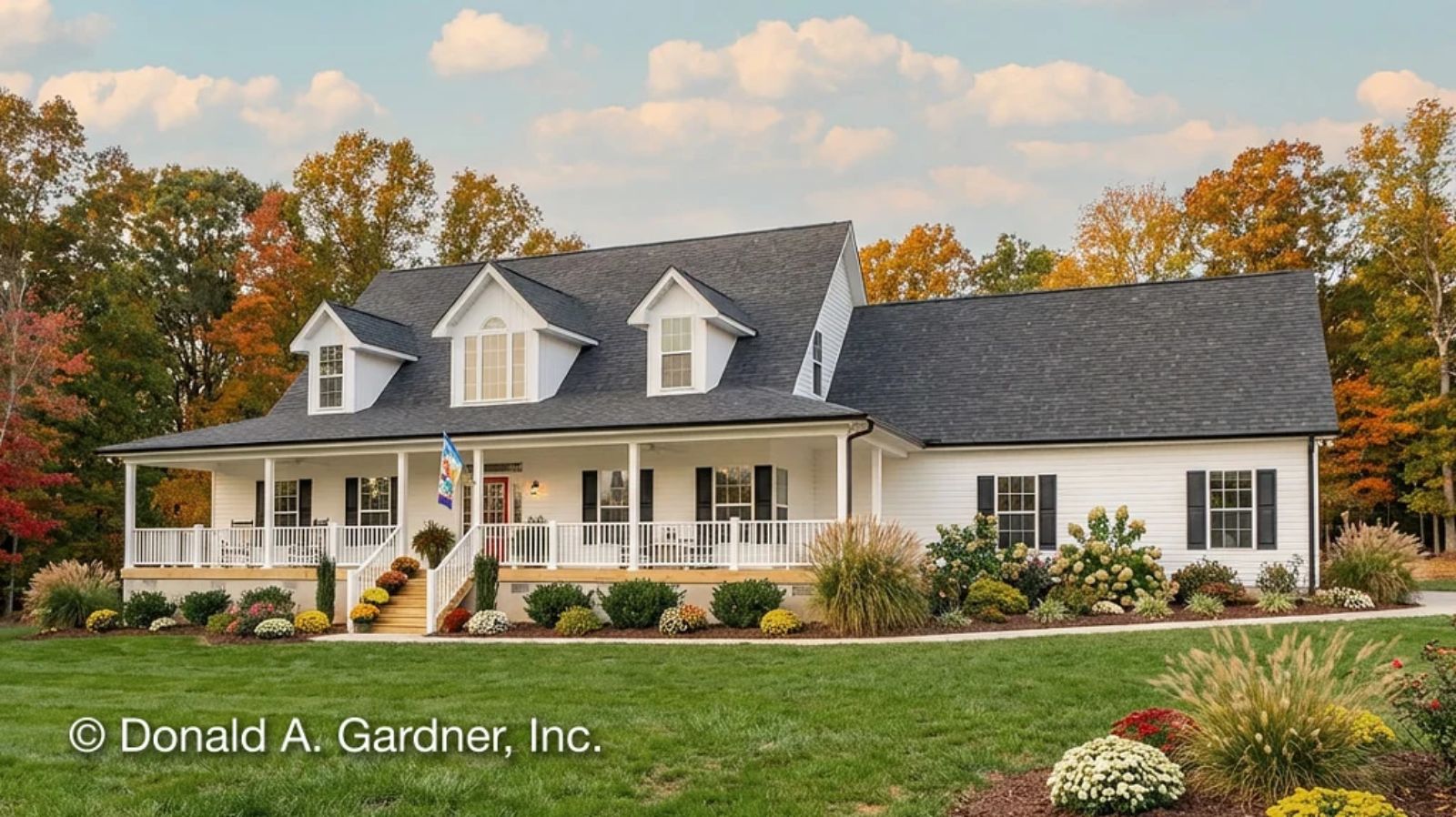 The Hollandale 4-Bedroom Farmhouse with Wrap-Around Porch Designed for Families Who Love the Sound of a Full House (Floor Plan)