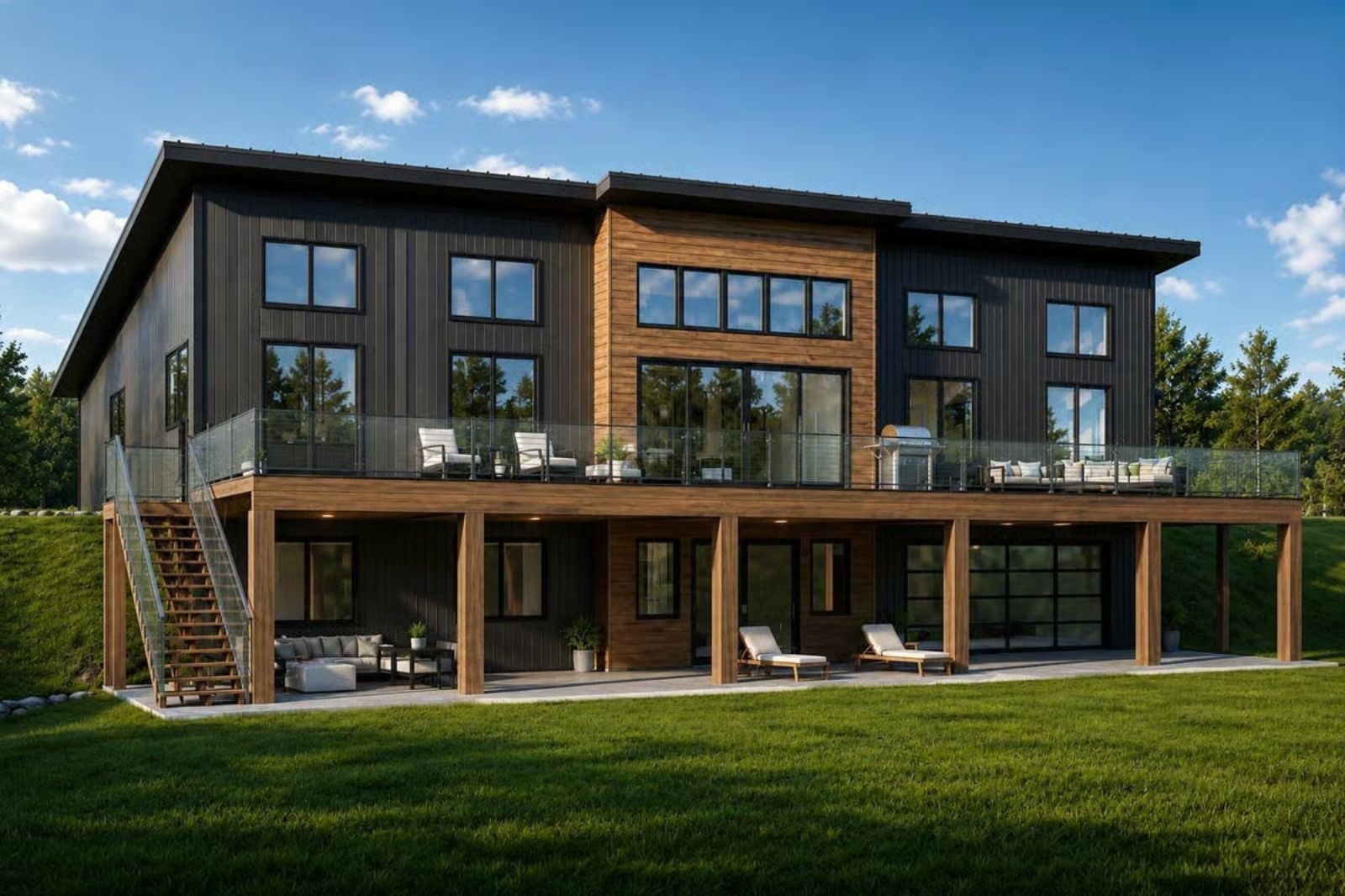 The Kessler 8-Bedroom Modern New American with Walkout Basement Designed for Families with In-Laws Who Might Be Moving In Whether You Like It or Not (Floor Plan)