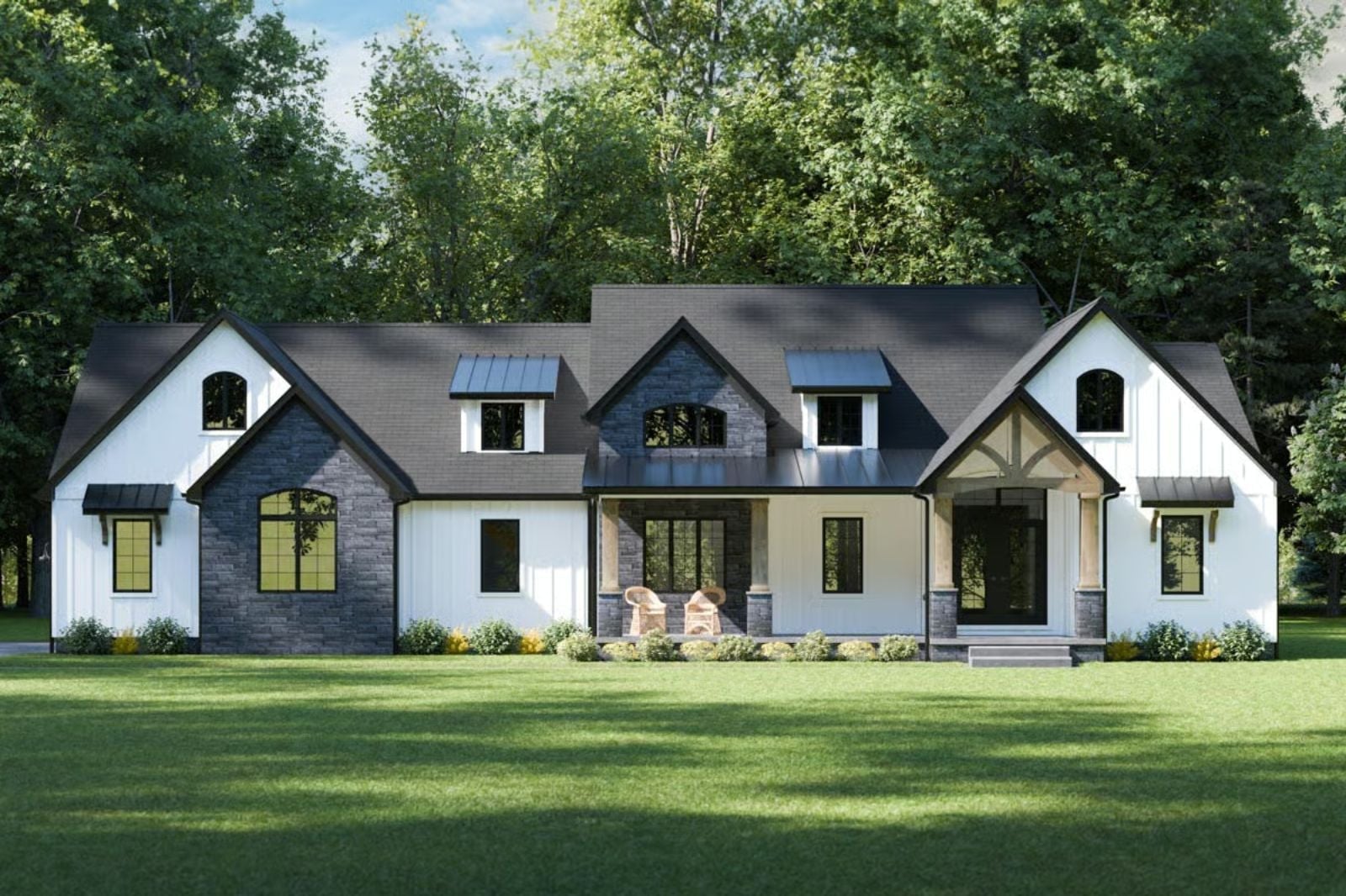 The Langley 3-Bedroom New American with Bonus Room Designed for Families Who Outgrew Their Starter Home Three Years Ago (Floor Plan)