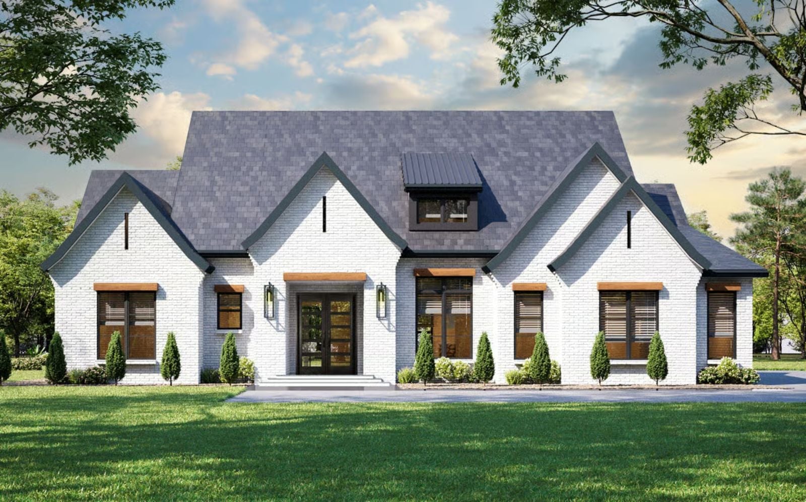 The Lindell 3-Bedroom Modern Farmhouse with Outdoor Kitchen Designed for Families Who Always End Up Hosting Holidays (Floor Plan)