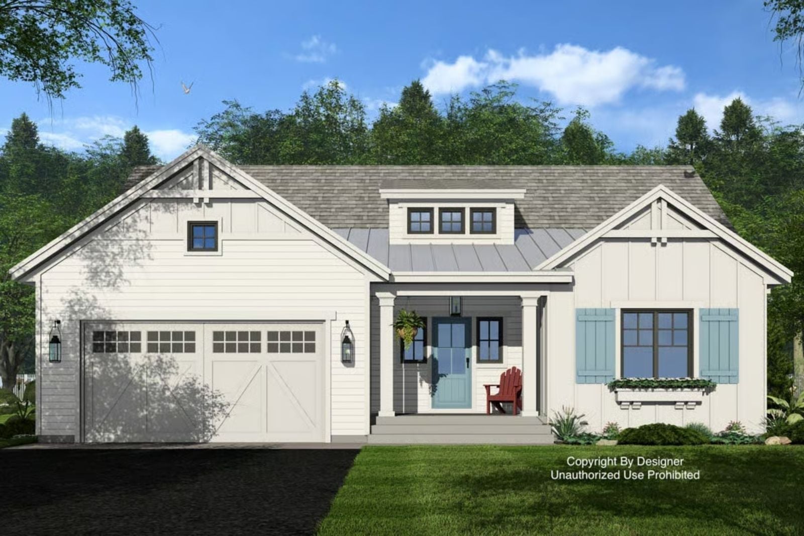 The Maren 3-Bedroom Modern Farmhouse Layout with Double Garage (1,801 Sq. Ft. Floor Plan)