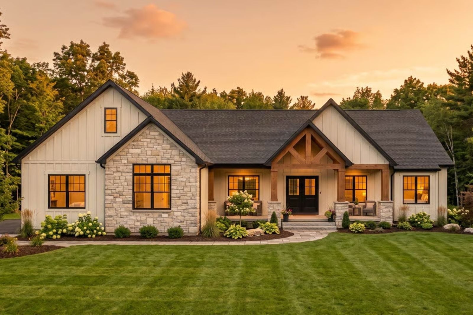 The Merriweather 4-Bedroom Modern Farmhouse with Finished Basement Designed for Families with In-Laws Who Might Be Moving In Whether You Like It or Not (Floor Plan)