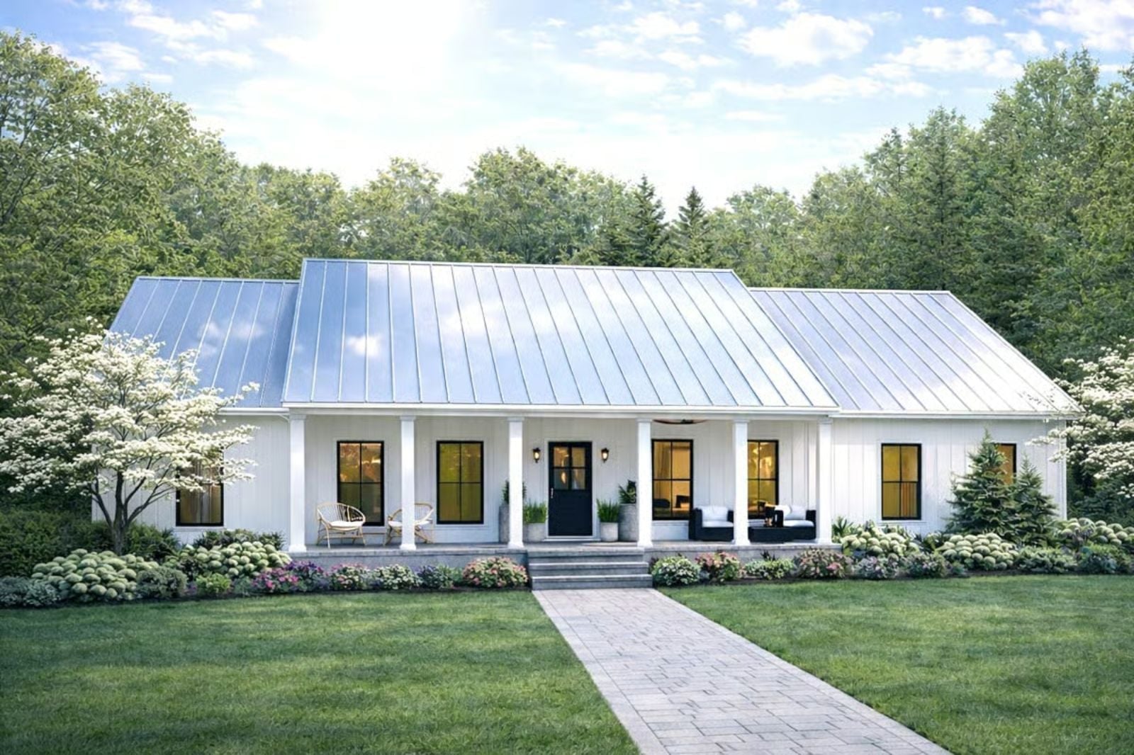 The Tennyson 3-Bedroom New American Ranch with Dual Covered Porches Designed for Homeowners Who Believe in Front Porches and Slow Mornings (Floor Plan)