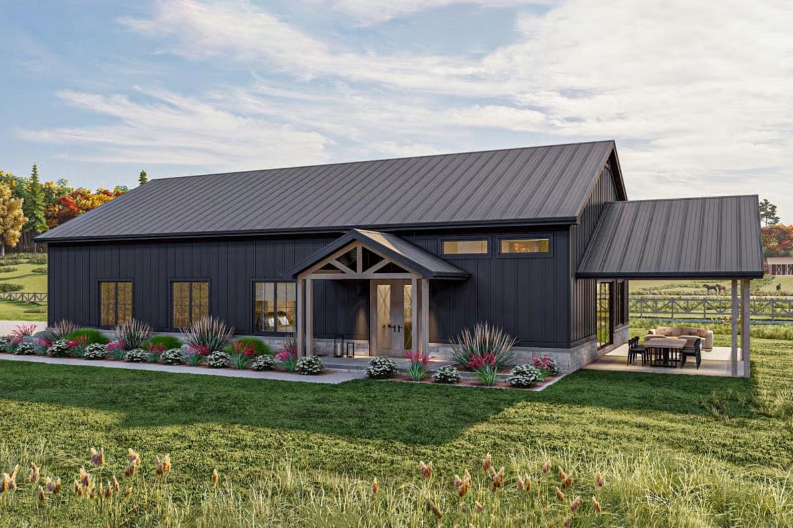 The Whitcombe 2-Bedroom Barndominium with 4-Car Garage Designed for Couples Who Married Their Best Friend and Their Best Friend's Hobbies (Floor Plan)