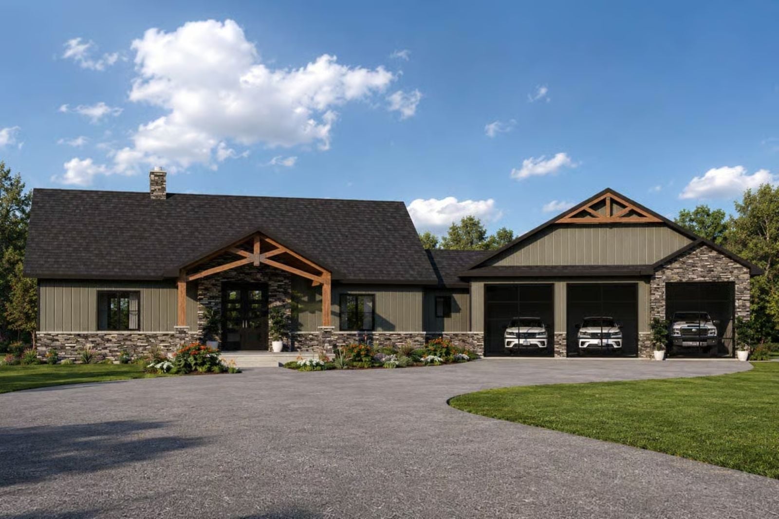Thicket Ridge 4-Bedroom Modern Craftsman with RV Bay Designed for Families with In-Laws Who Might Be Moving In Whether You Like It or Not (Floor Plan)