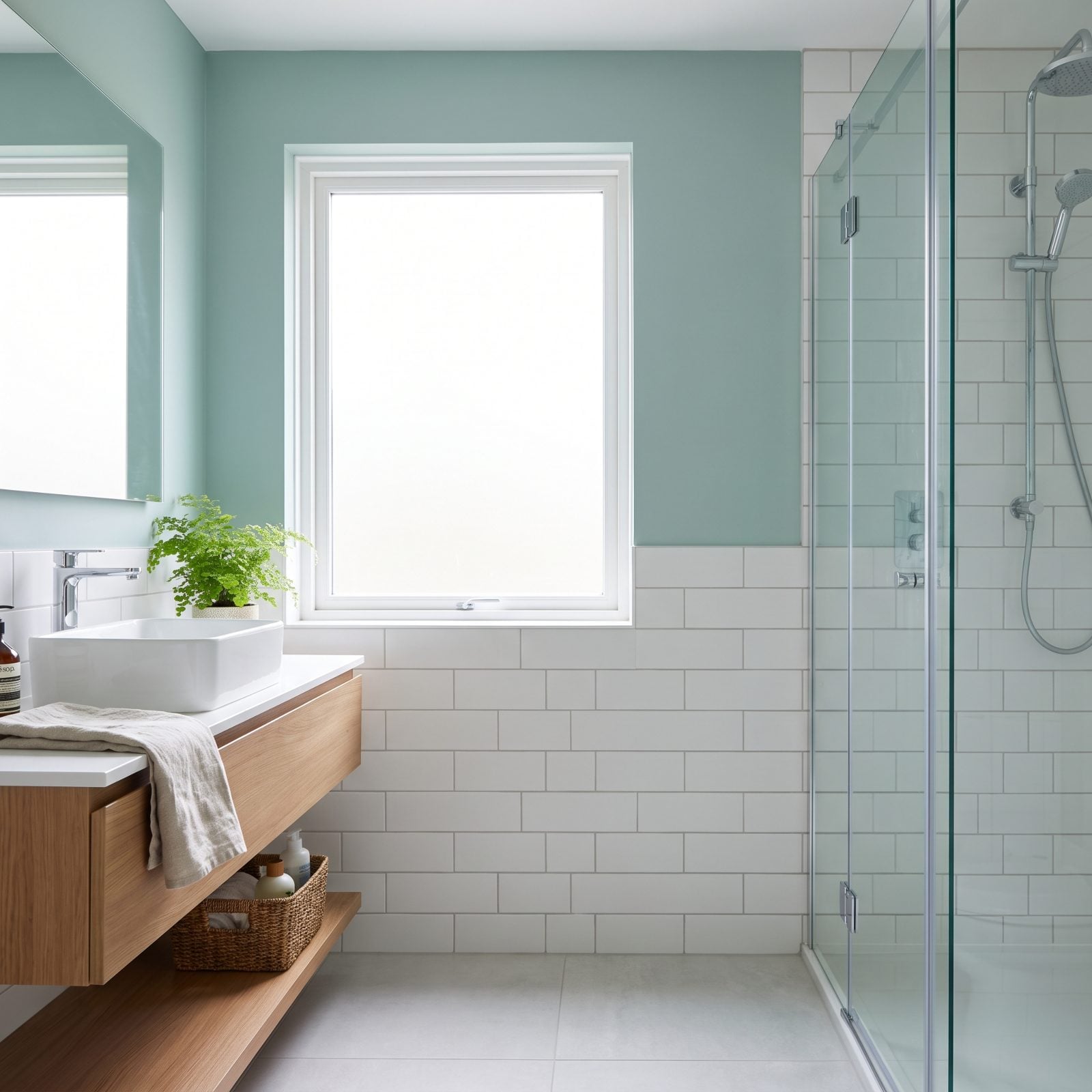 Tile Only the Wet Zones and Paint the Rest