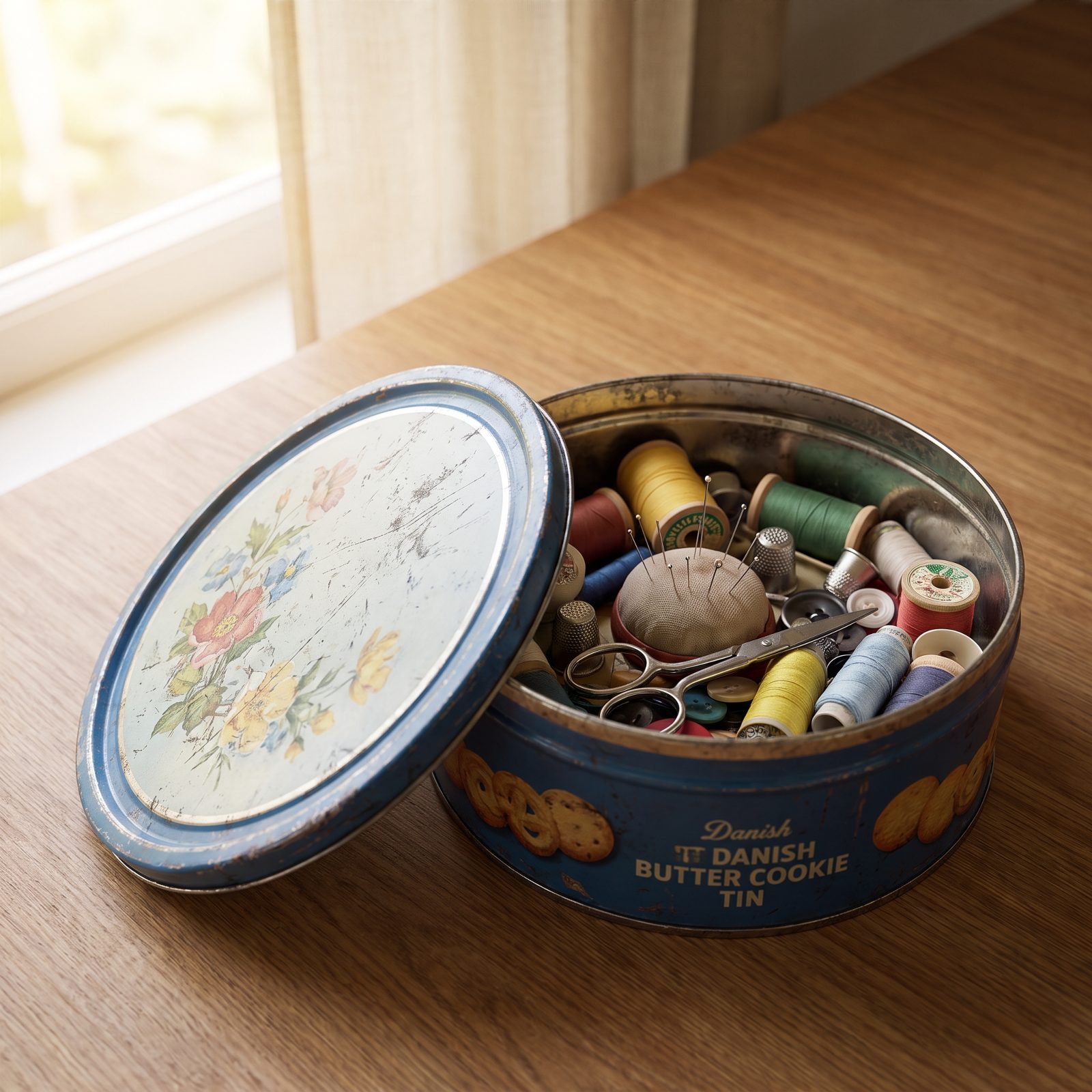 A Tin Packed With Homemade Christmas Cookies