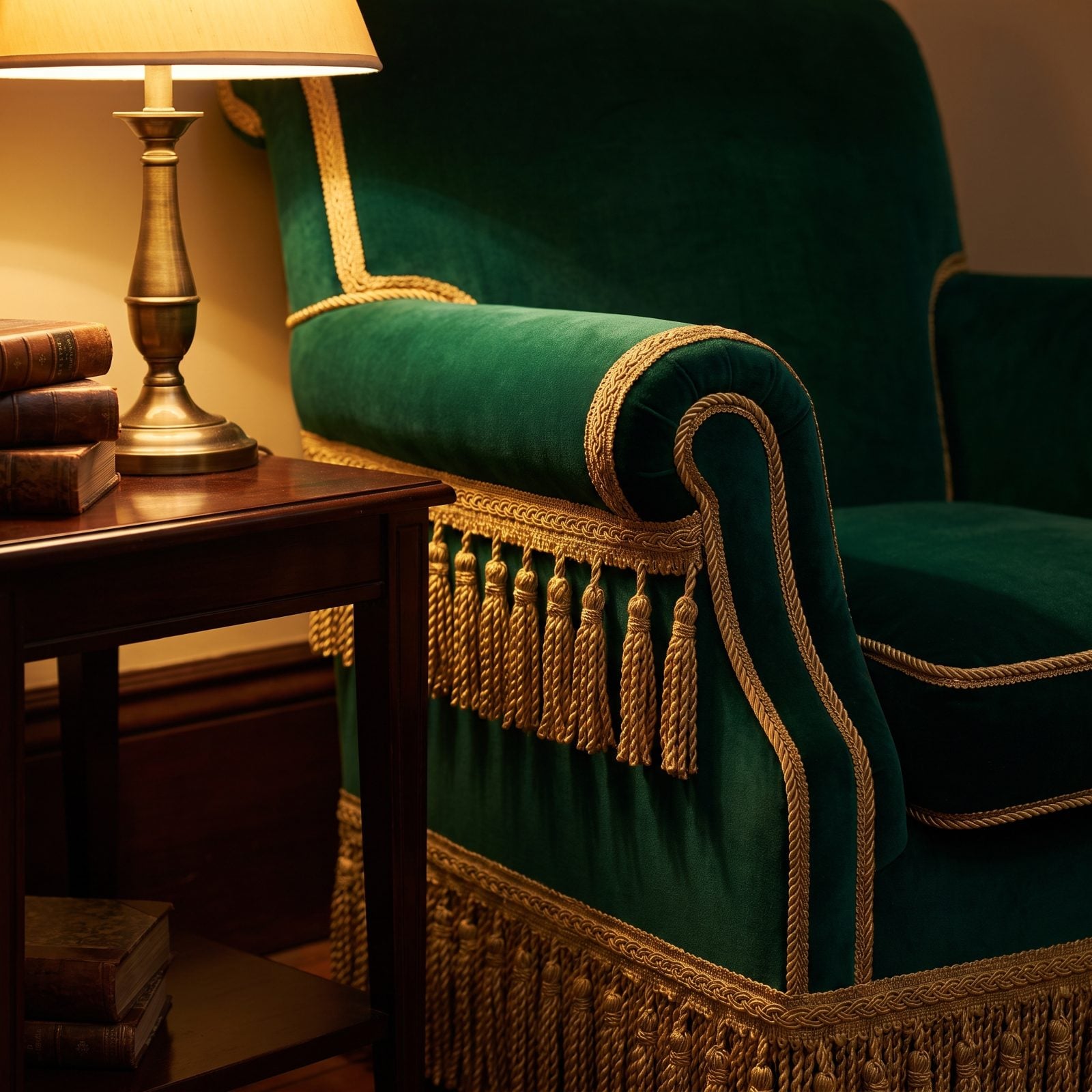 A Traditional Parlor Finished with Passementerie and Tassels