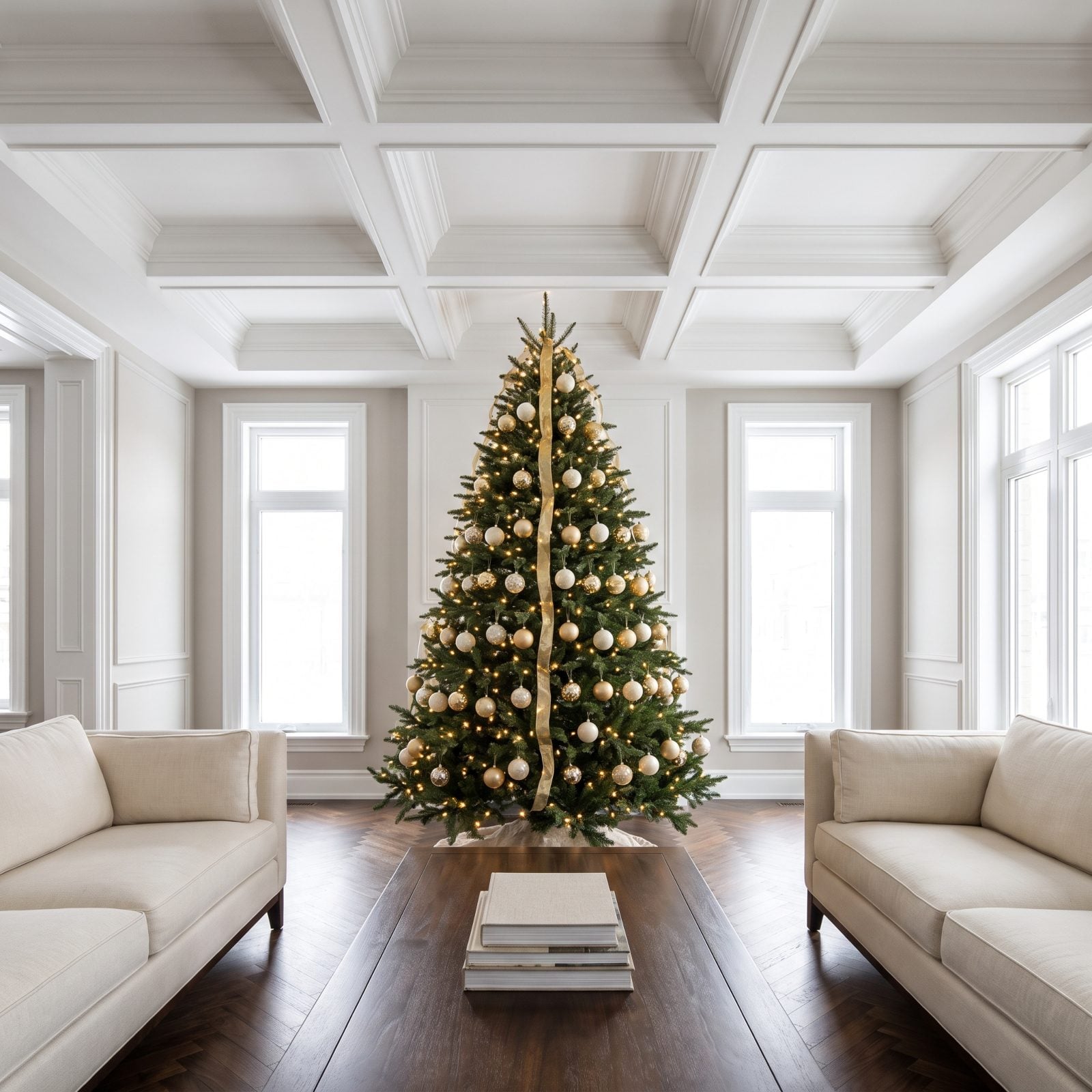 The Tree Centered on a Coffered Ceiling Grid