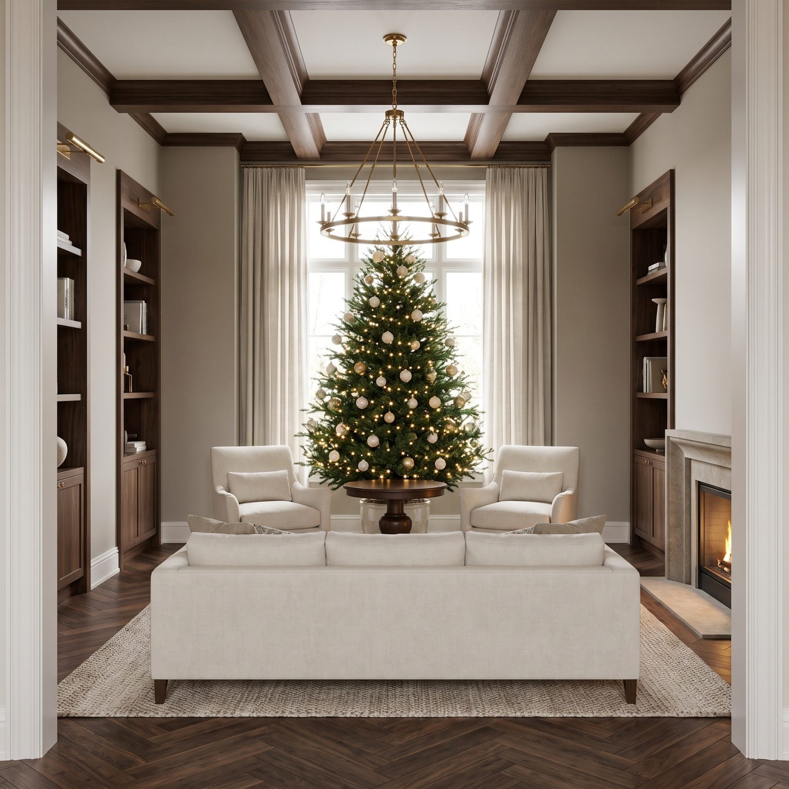 The Tree Centered on the Room's Strongest Architectural Axis