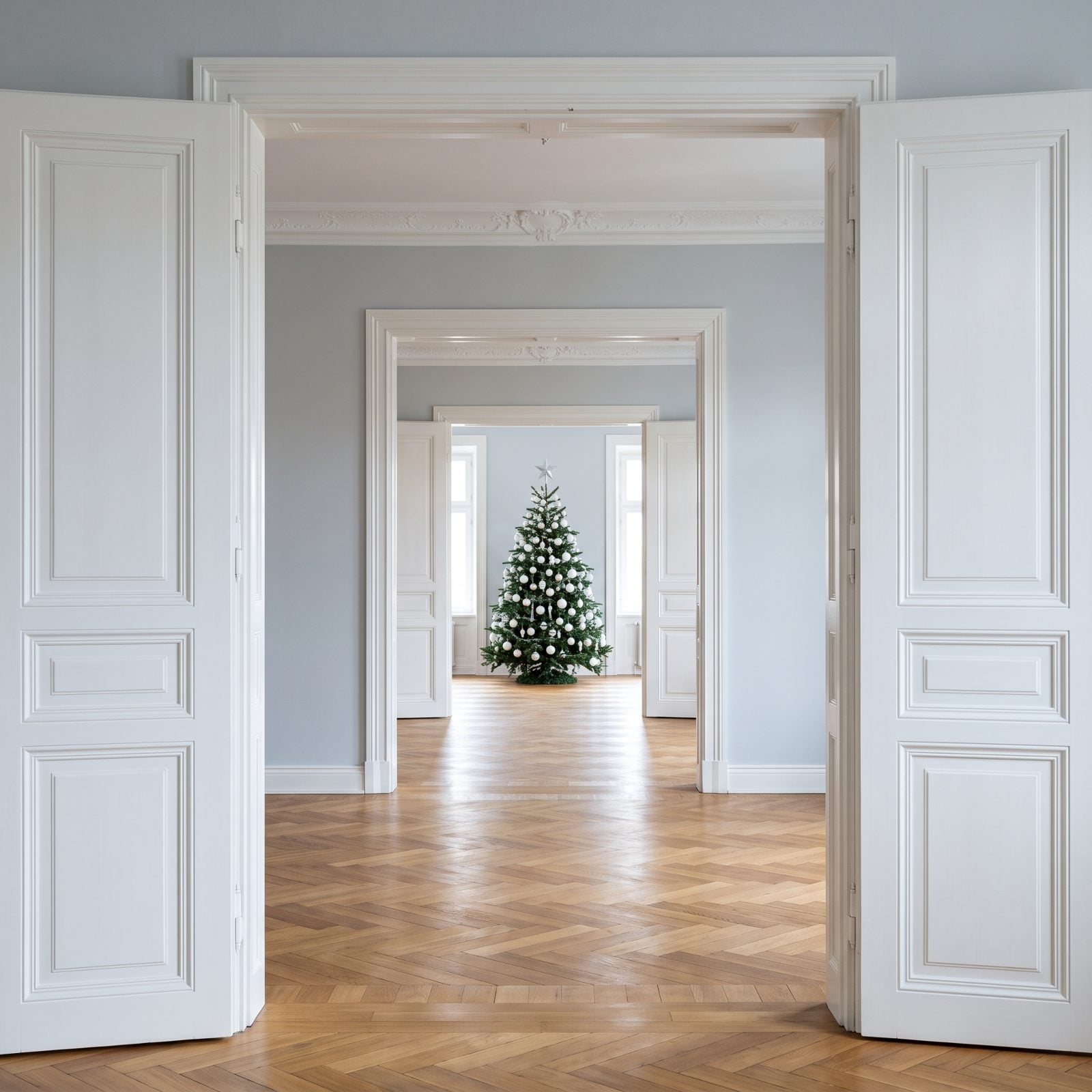 A Tree Placed on the Axis of an Enfilade Doorway