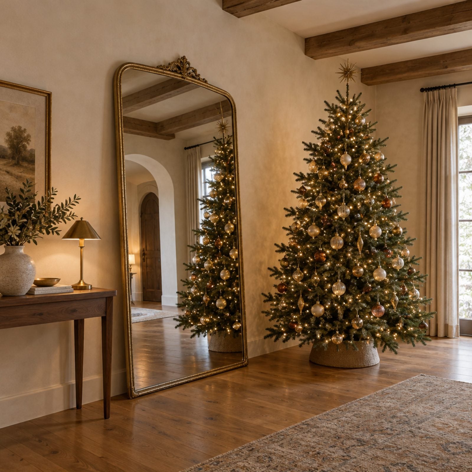 The Tree Reflected in a Mirror to Add Apparent Depth