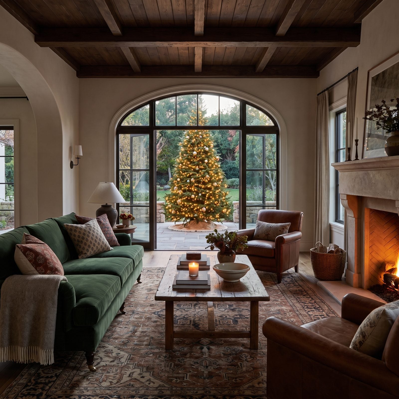 A Tree Set Beyond the Seating, Not Inside It