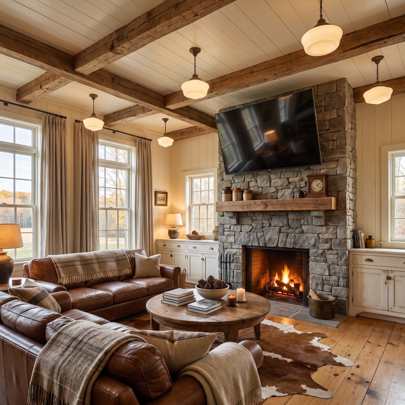 The TV Mounted So High Above the Fireplace Your Neck Quits