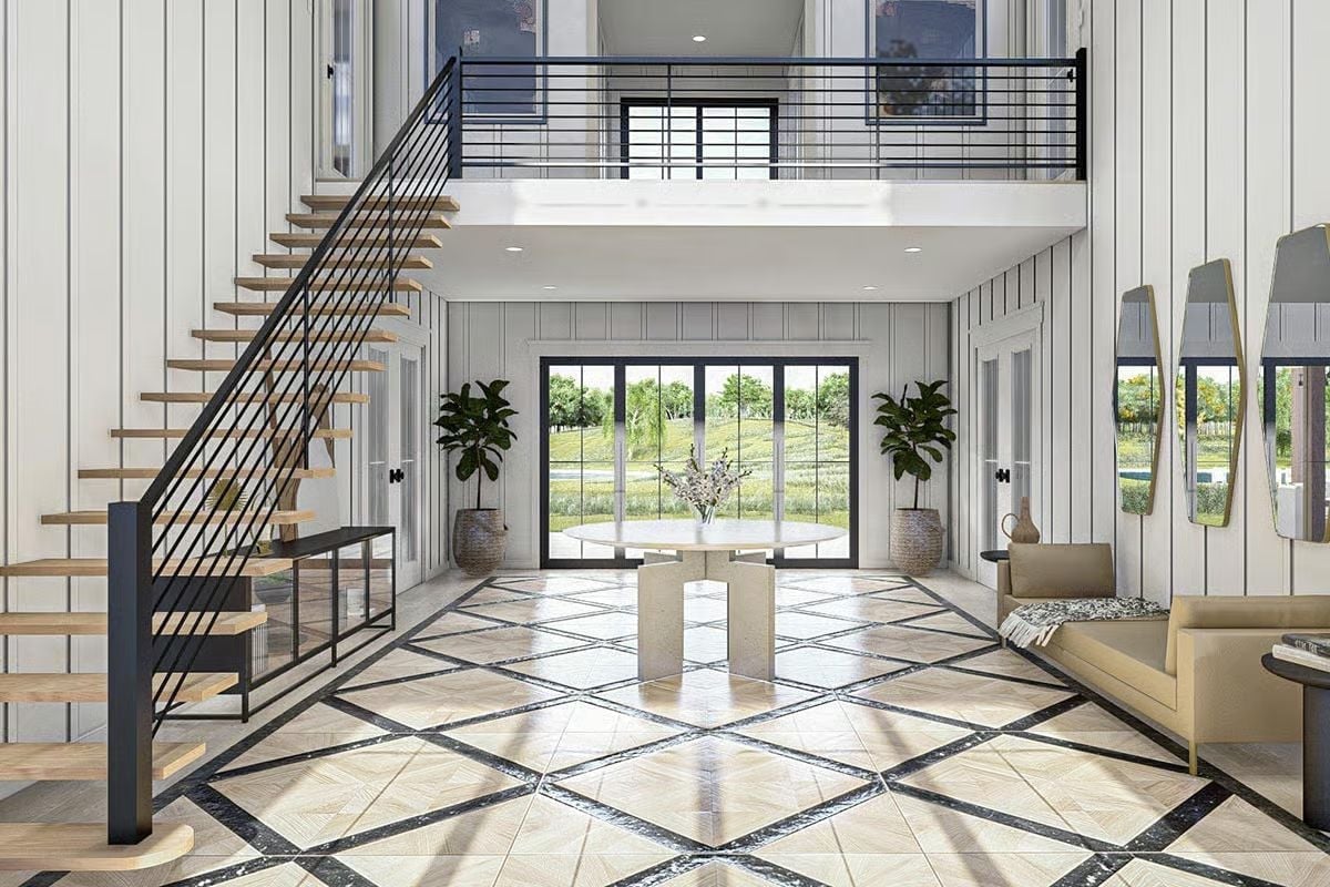 Floating Stairs, Diamond Floors, and a View That Earns Its Place