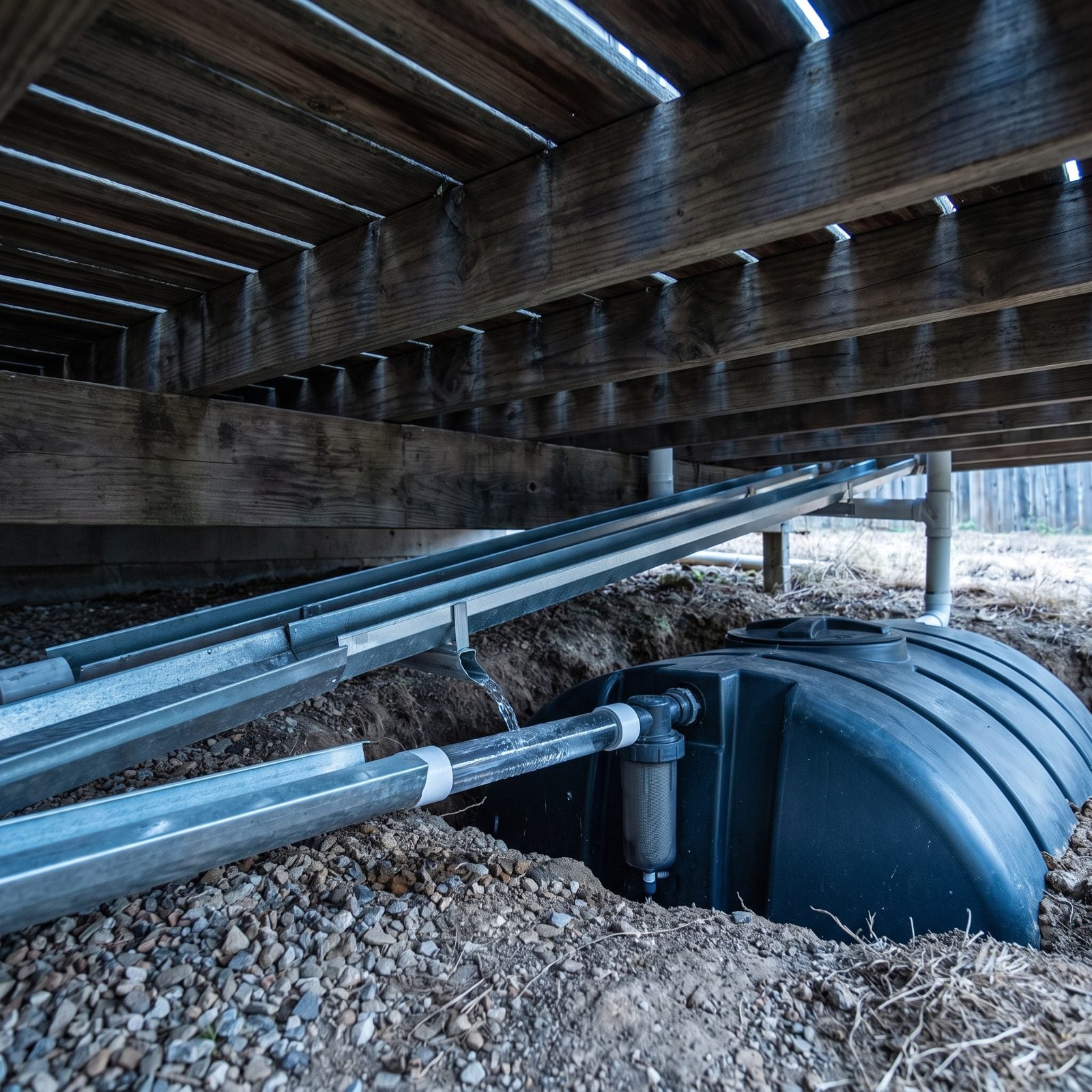 Under-Deck Water-Capture Systems