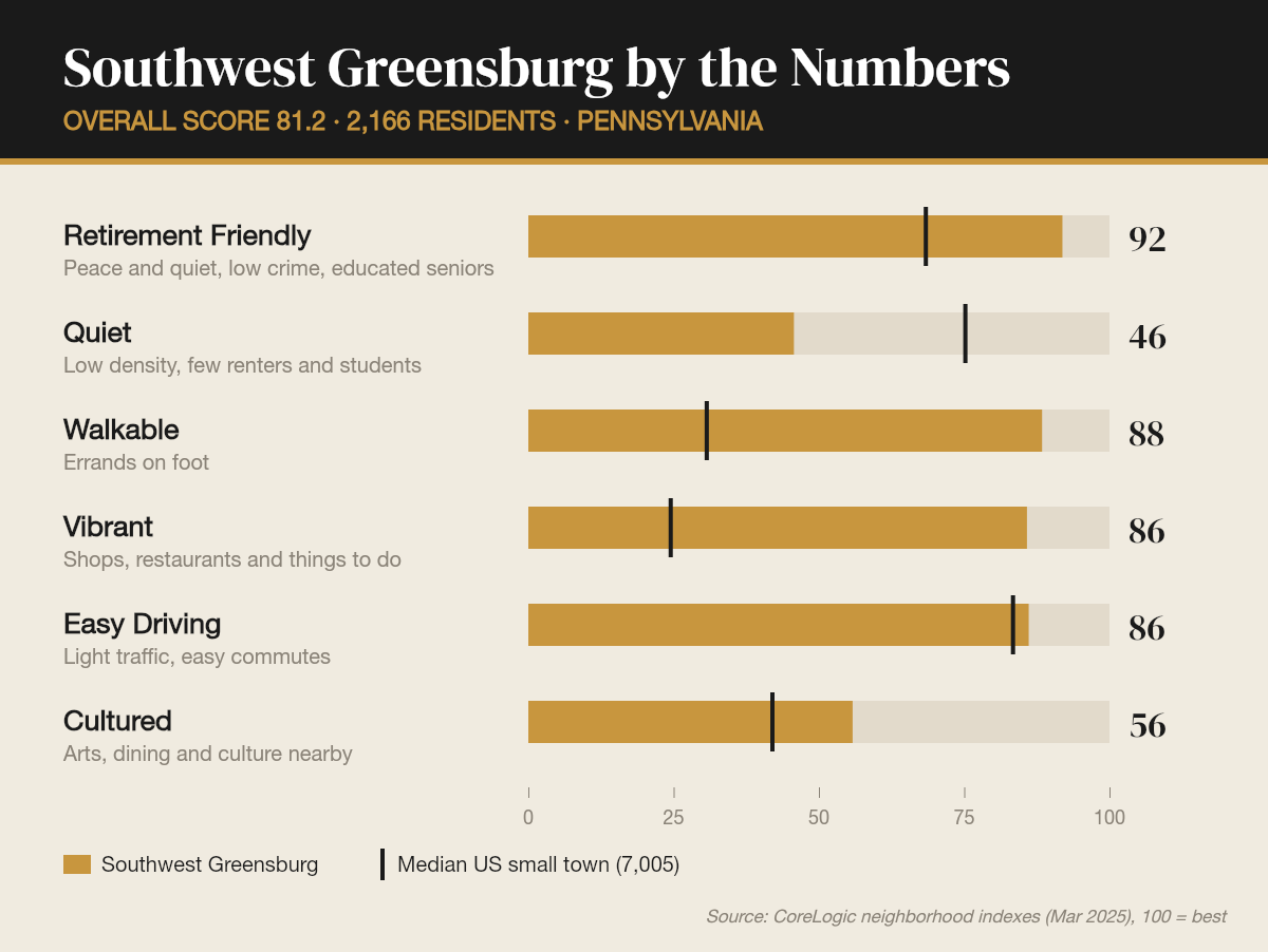 Southwest Greensburg by the numbers